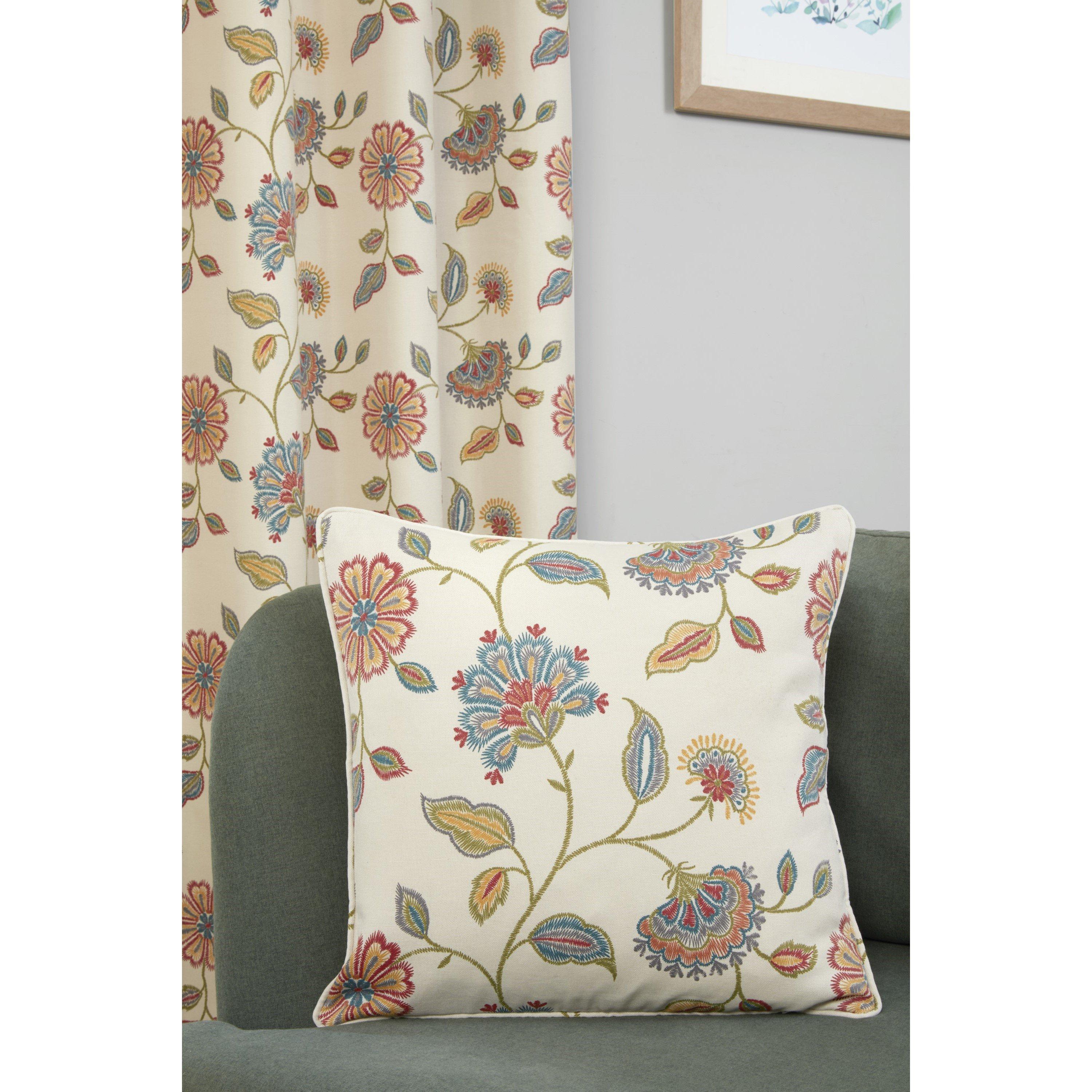 Multi - Sundour - Shelley Floral Eyelet Curtain - 3