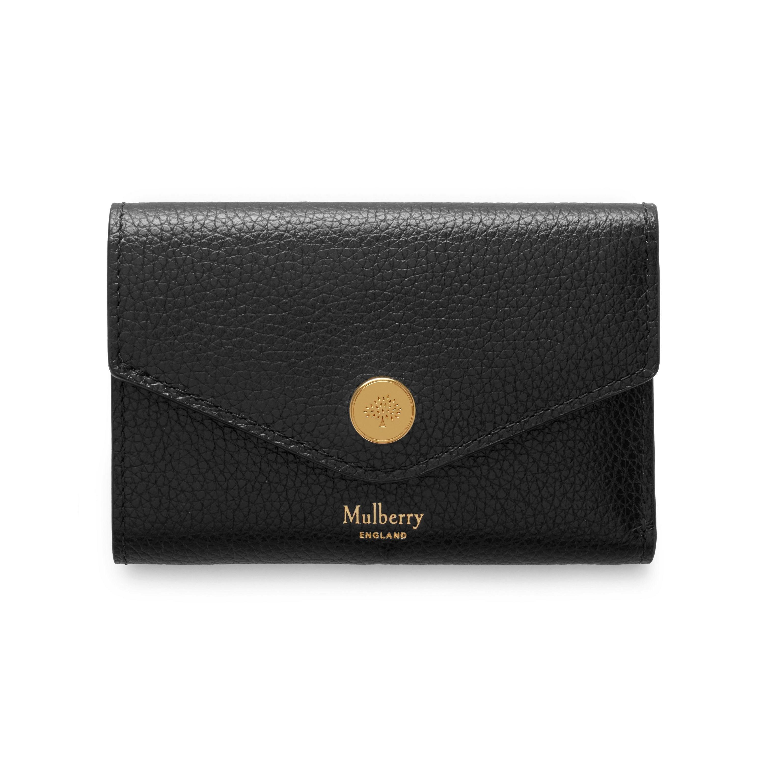Mulberry Folded Multi-Card Wallet - Black SCG*