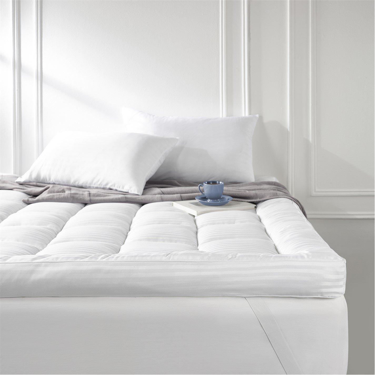 White - Snuggledown - Luxurious Hotel-Style 10cm Mattress Topper for Ultimate Comfort & Support - 1