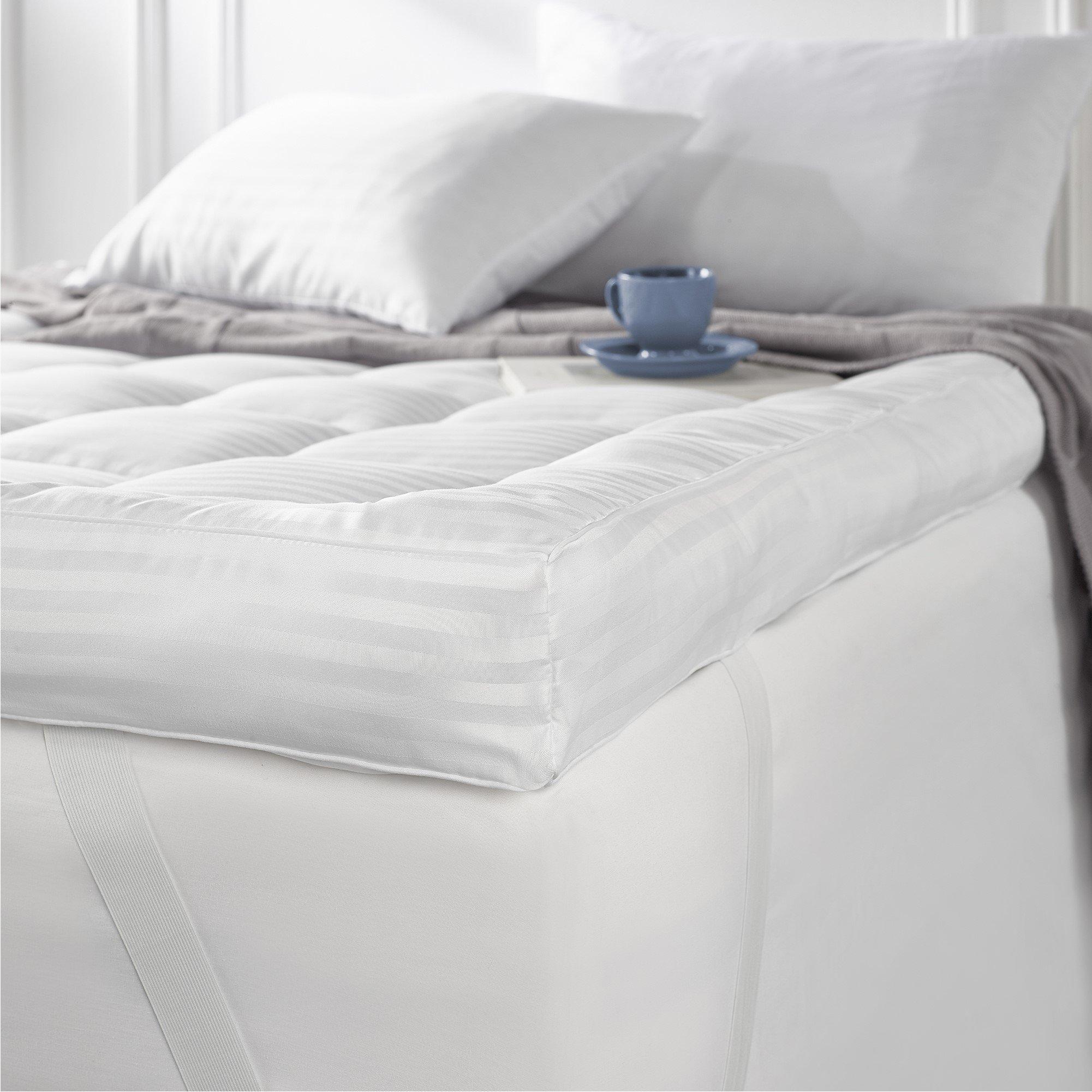 White - Snuggledown - Luxurious Hotel-Style 10cm Mattress Topper for Ultimate Comfort & Support - 2