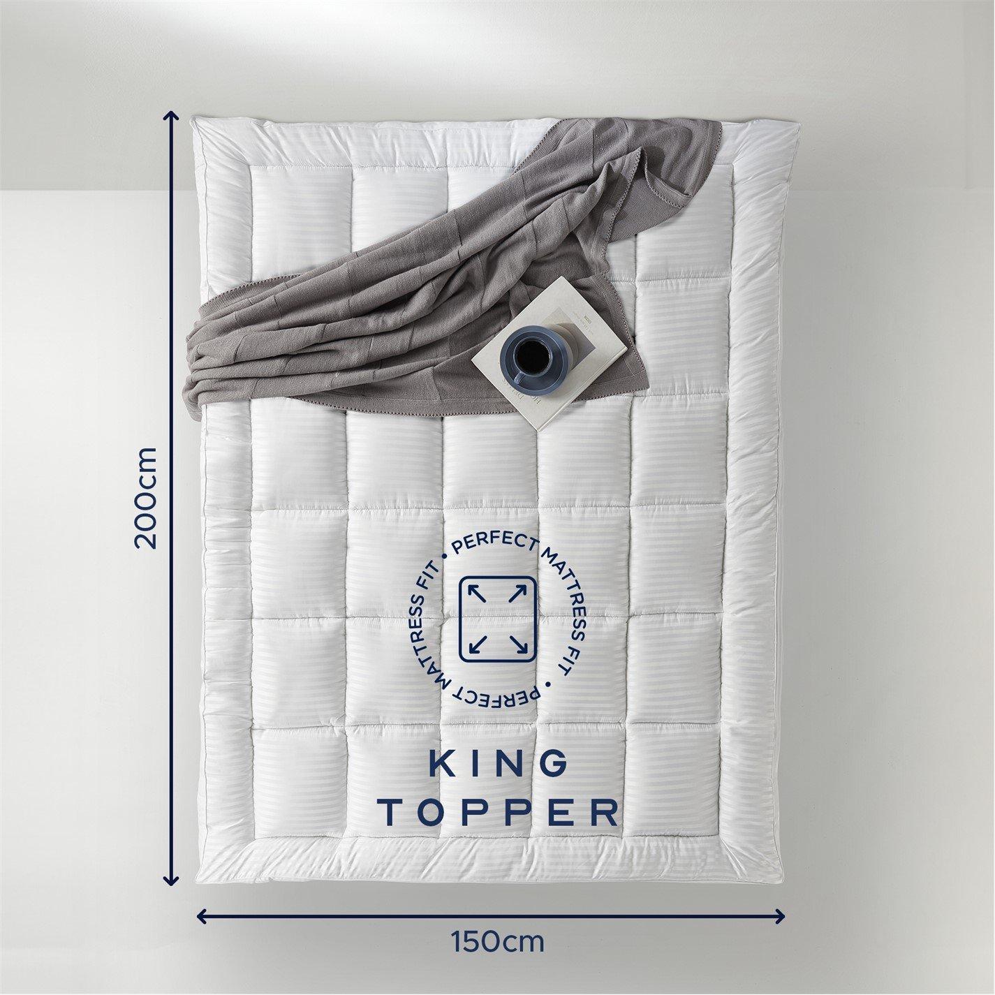 White - Snuggledown - Luxurious Hotel-Style 10cm Mattress Topper for Ultimate Comfort & Support - 11