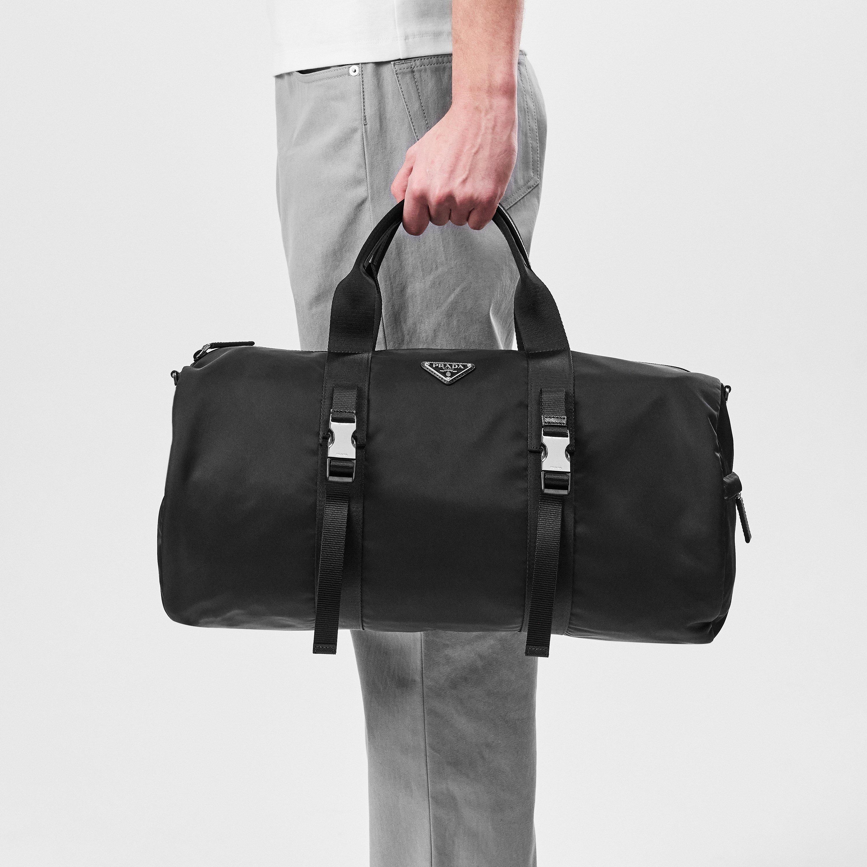 Black - Prada - Men'S Nylon Duffle Bag - 3