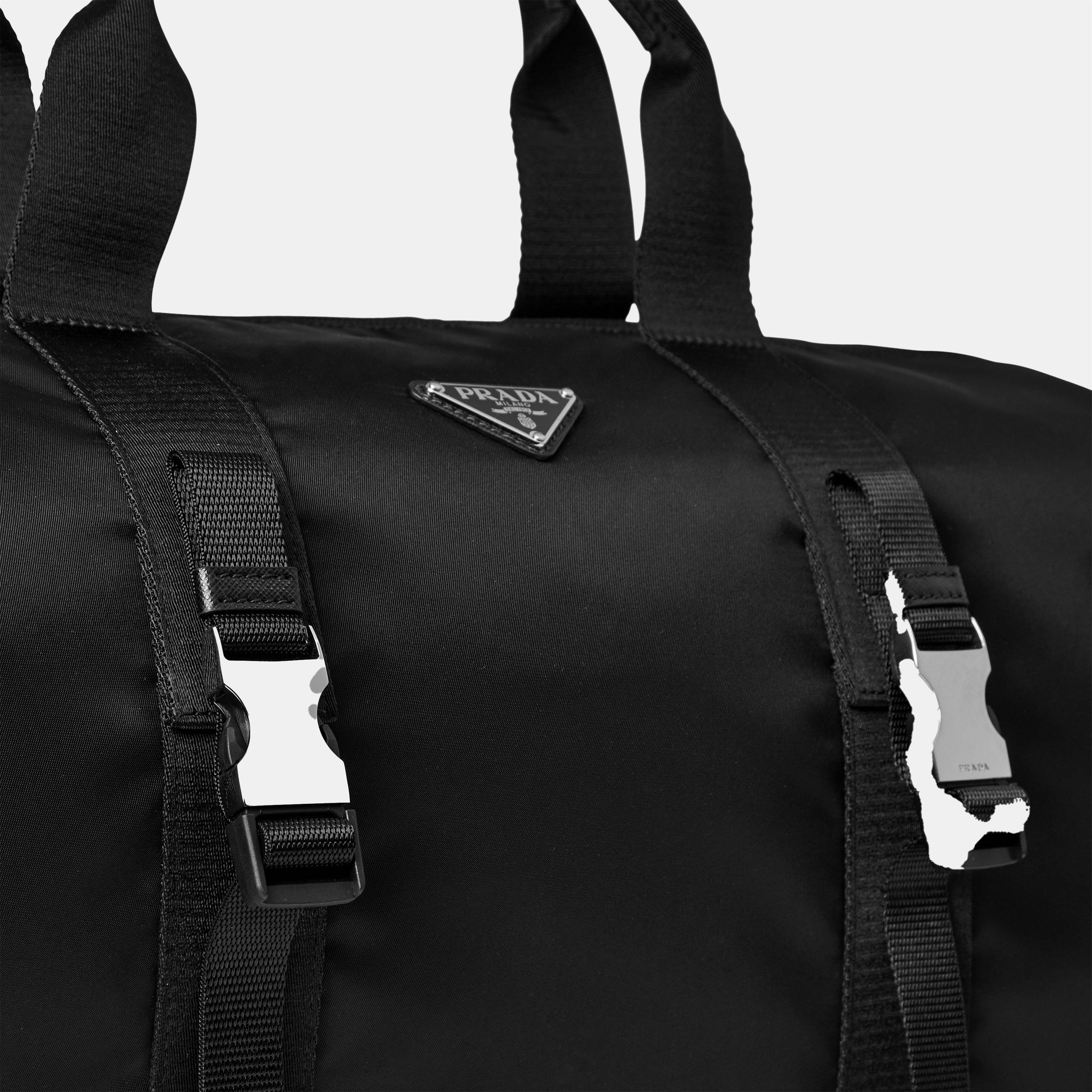 Black - Prada - Men'S Nylon Duffle Bag - 4