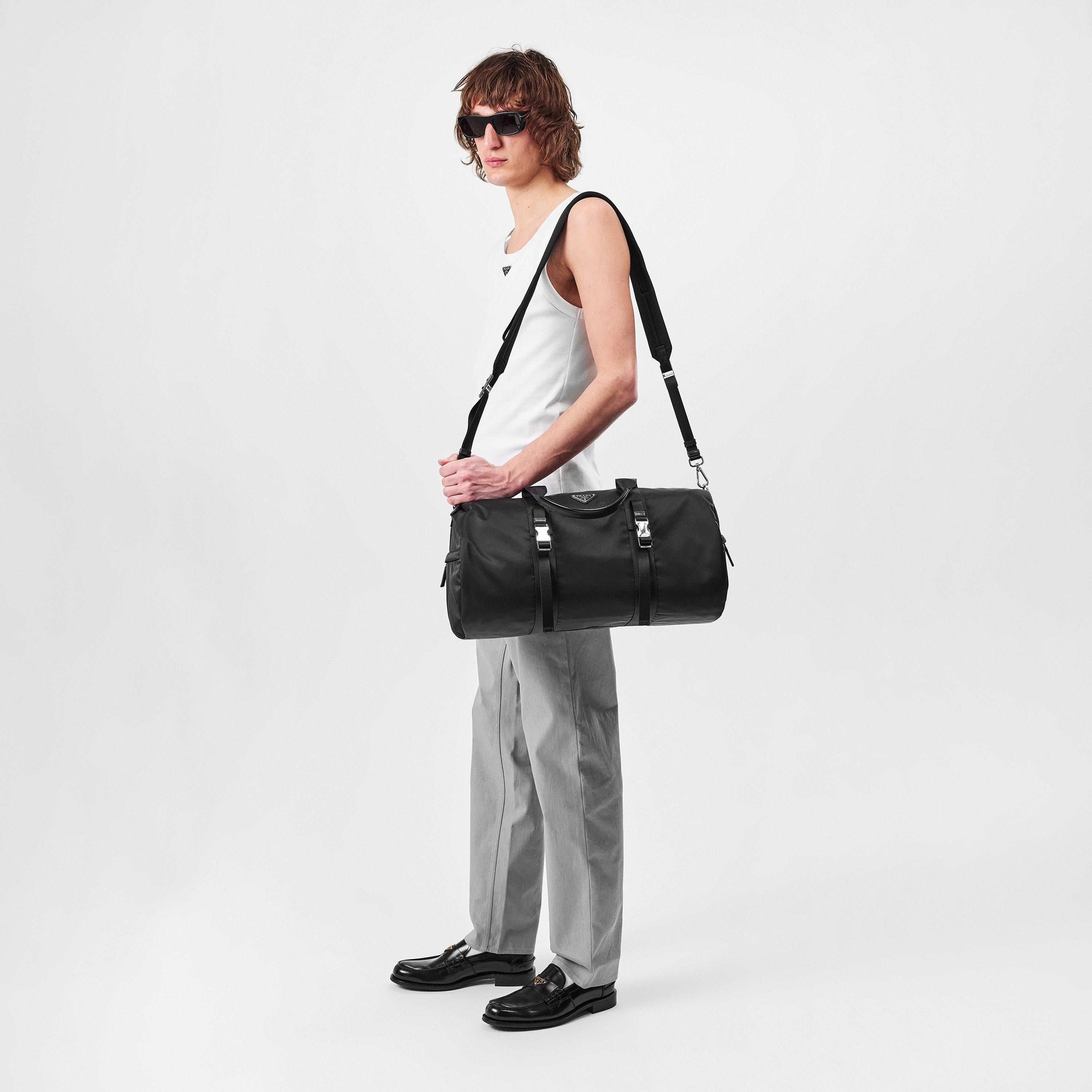 Black - Prada - Men'S Nylon Duffle Bag - 6