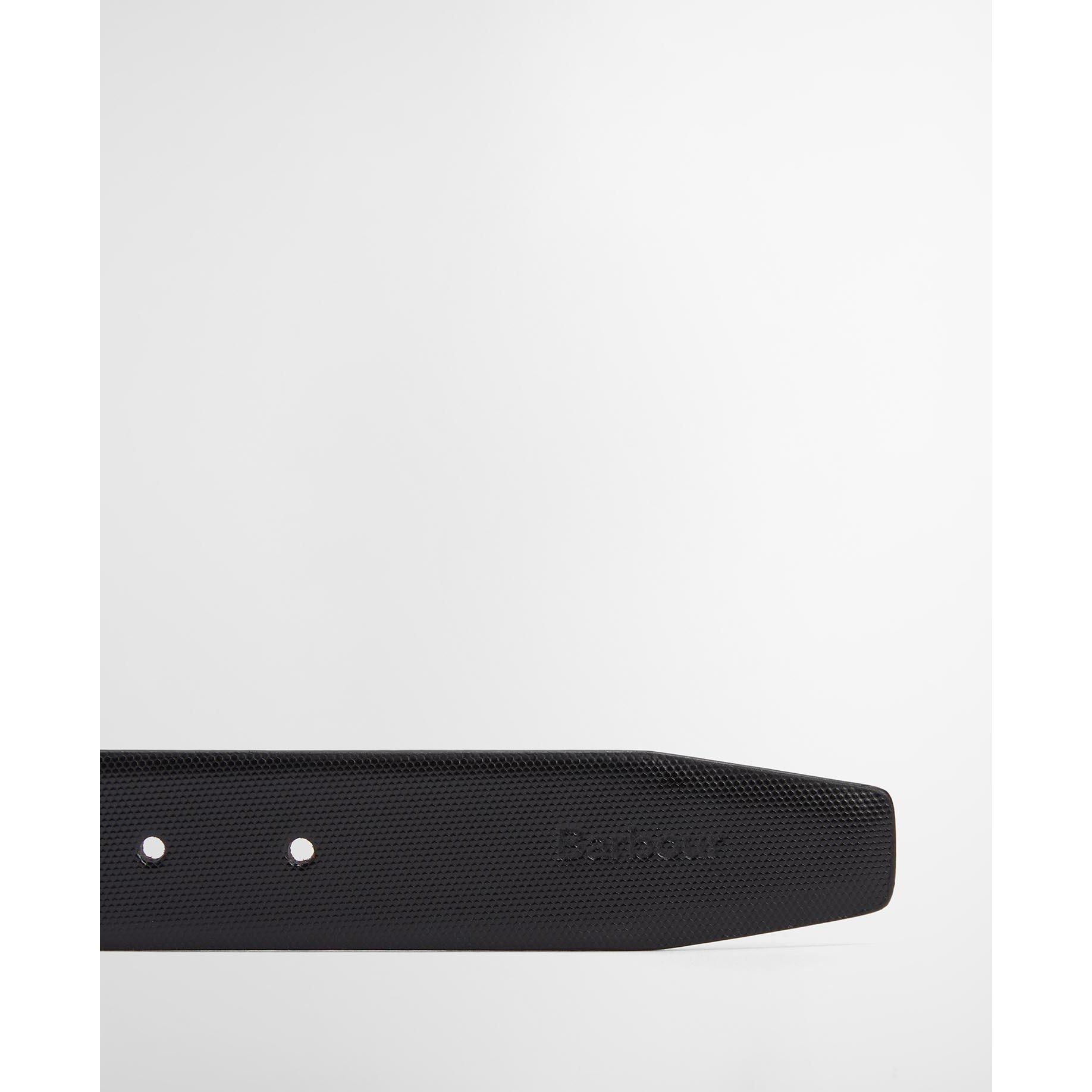 Black/Coffee - Barbour - Men's Westdale Reversible Leather Belt - 2