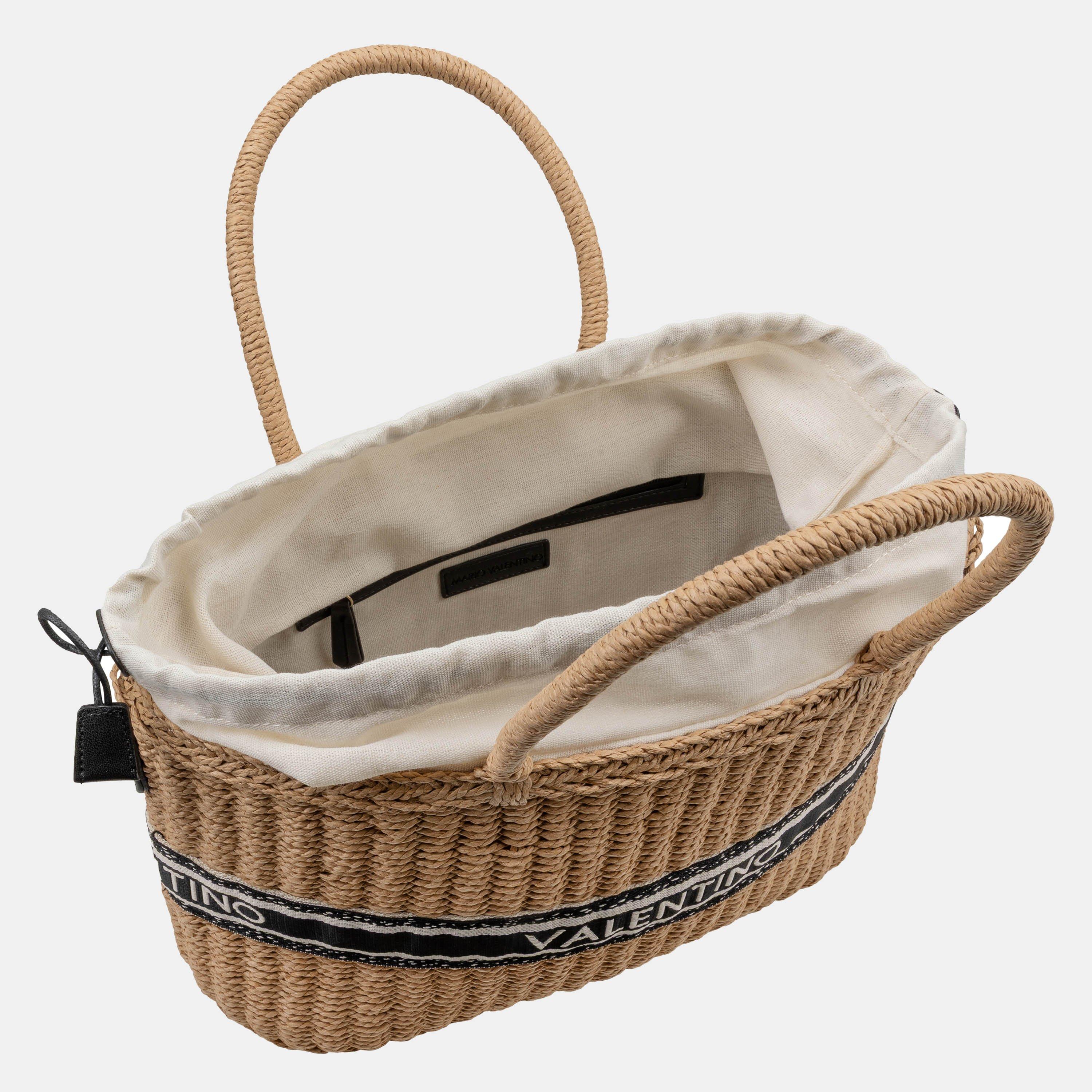NATURALE/NERO - Valentino - Women's Straw Bag - 4