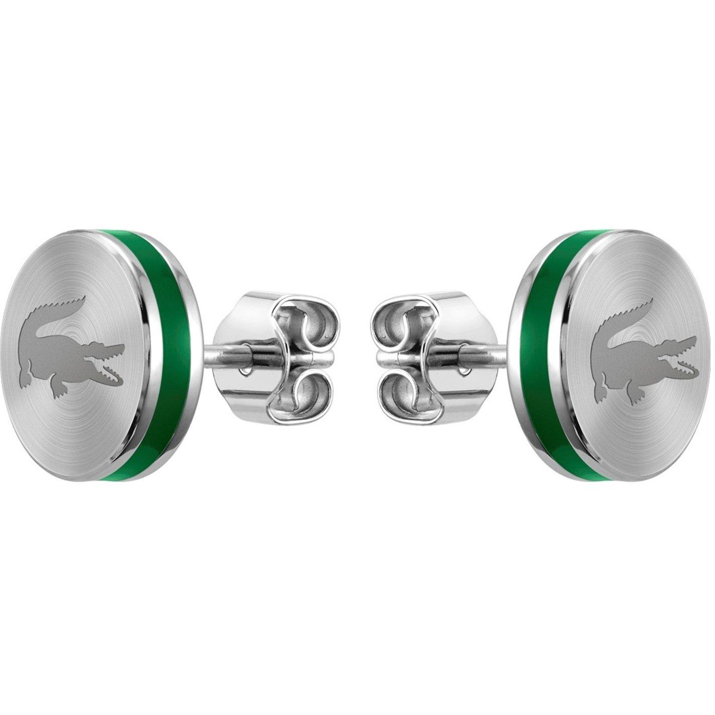Lacoste Men's Silver Tone Gents Baseline Stainless Steel Earrings - Image 2