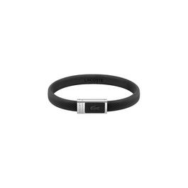 Lacoste  Mens Lacoste.12.12 Black Silicone Bracelet