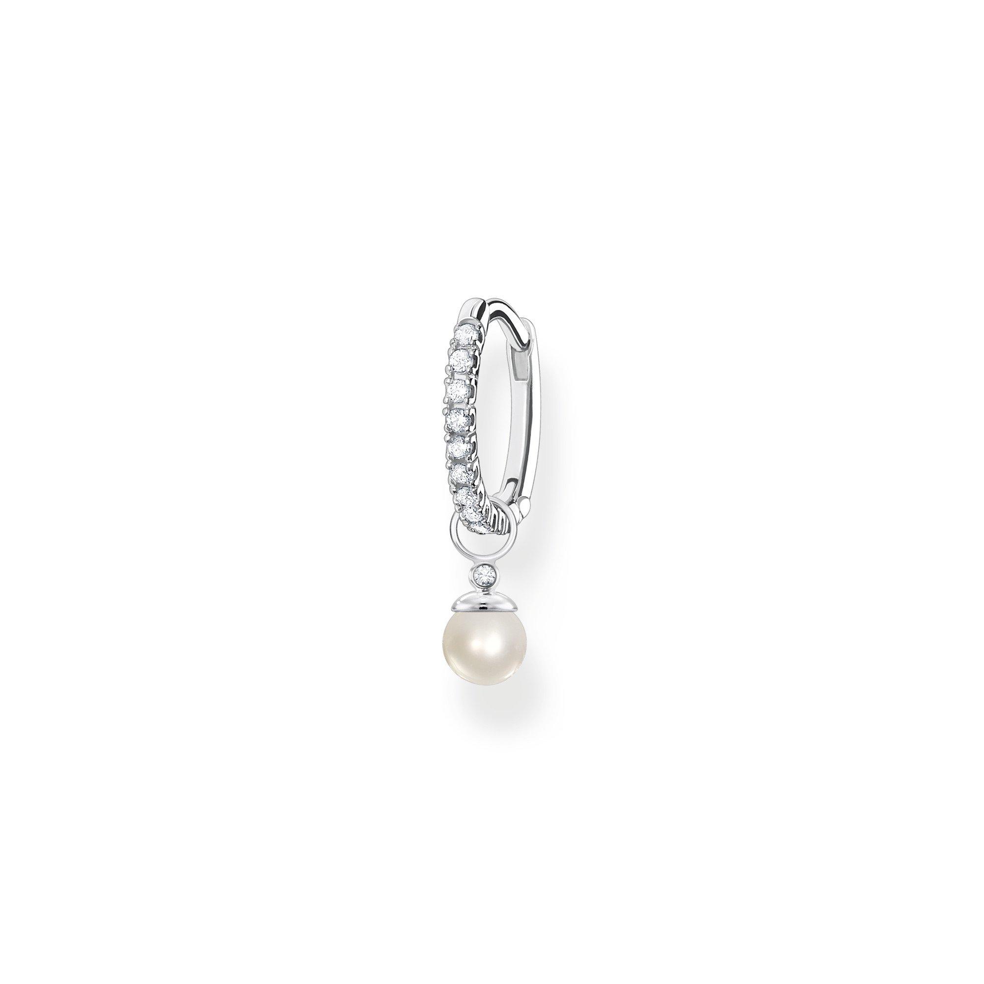 white - Thomas Sabo - Women's Single Pearl Drop Earrings - 1