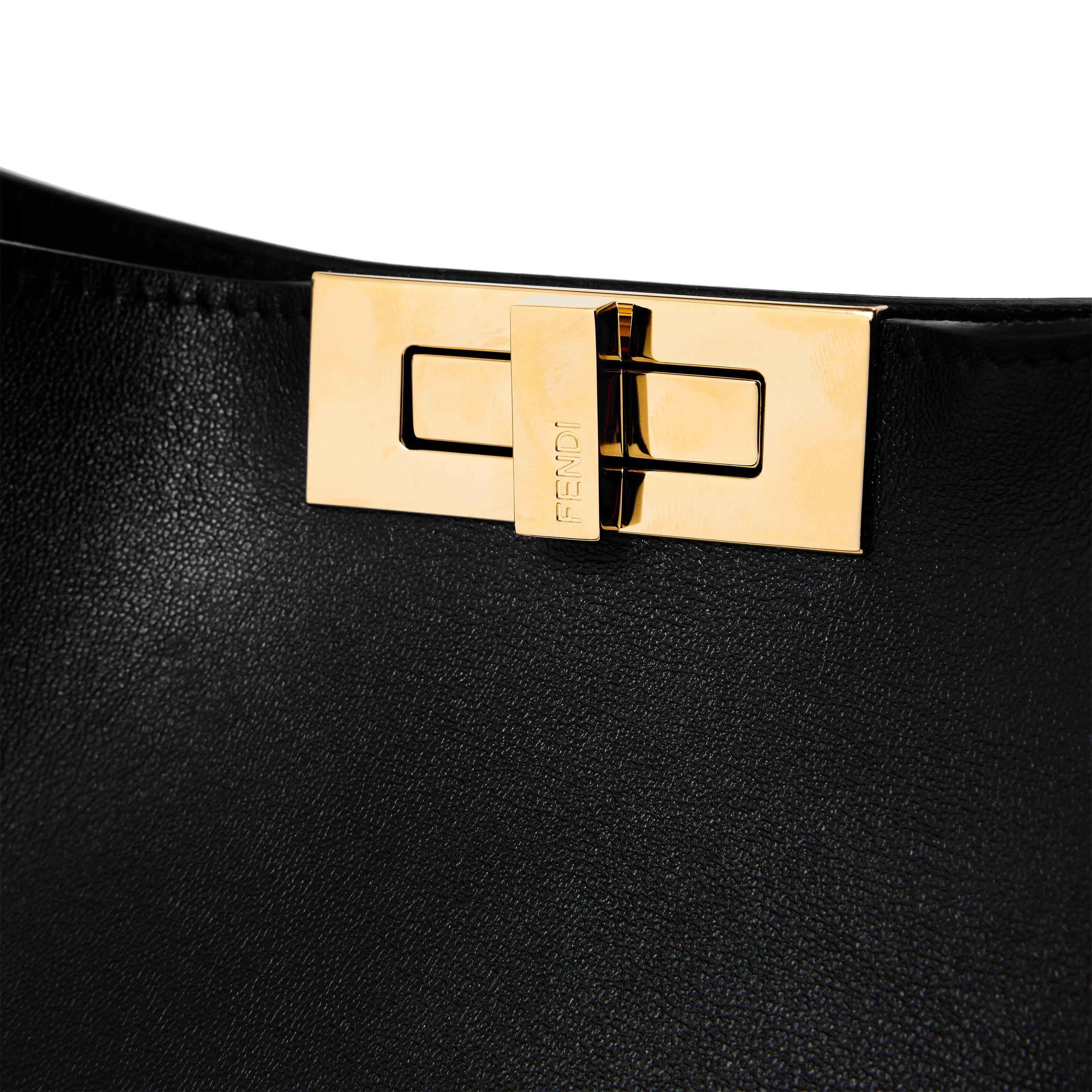 Nero/Chocolate - Fendi - Women's Top Handle Bag - 4