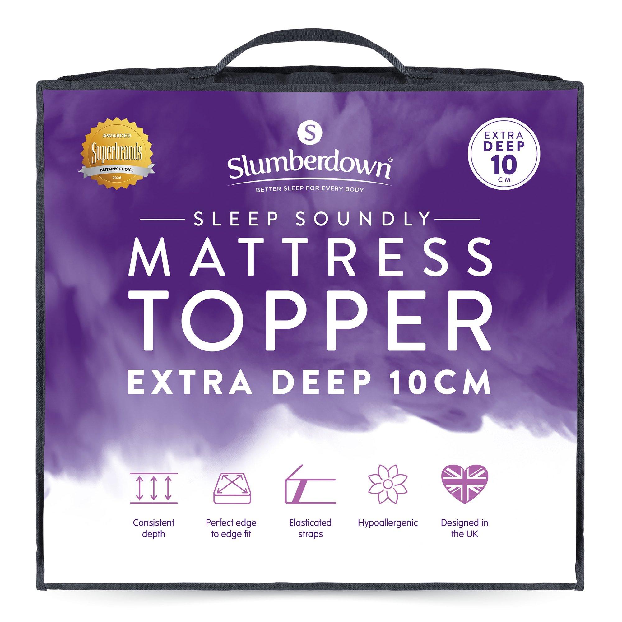 White - Slumberdown - Sleep Soundly 10cm Extra Deep - 11