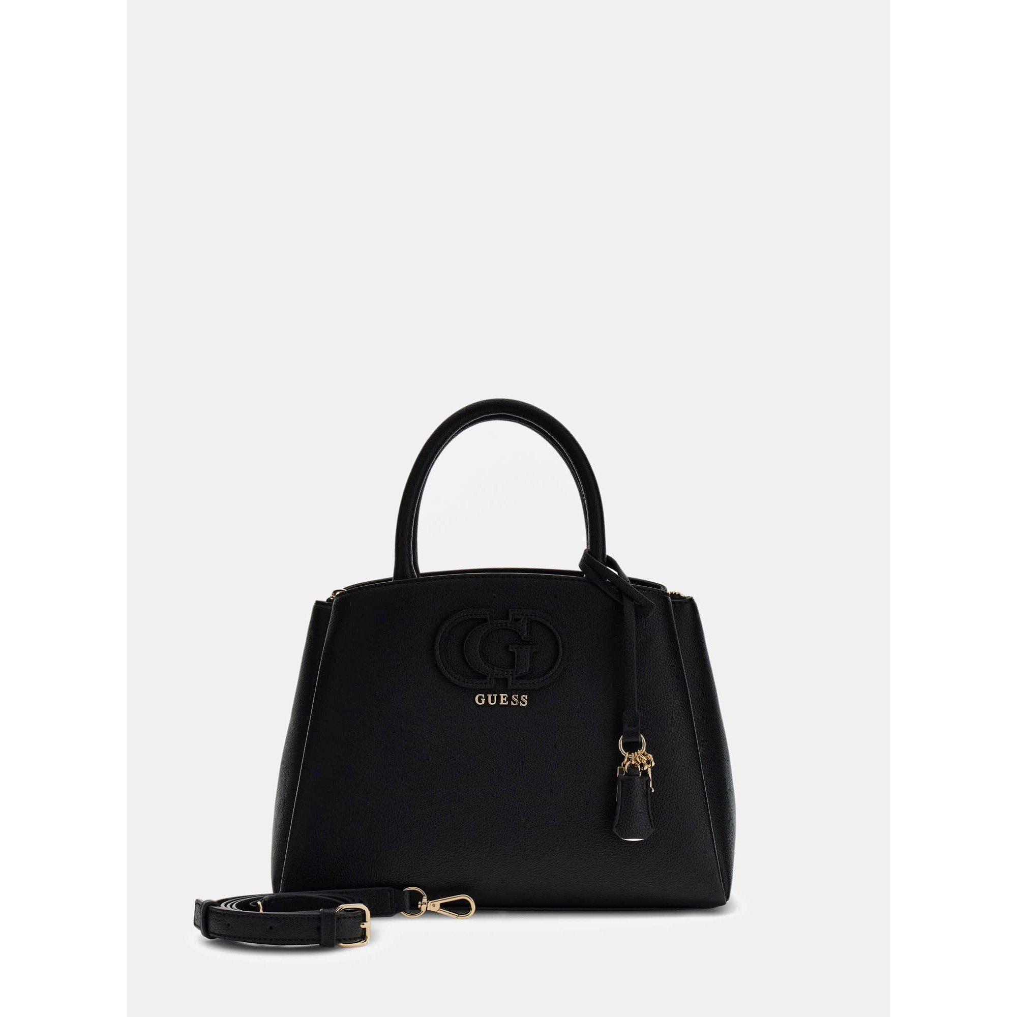 Black - Guess - Women's Isola 3 Comp Satchel Top Handle Bag - 1