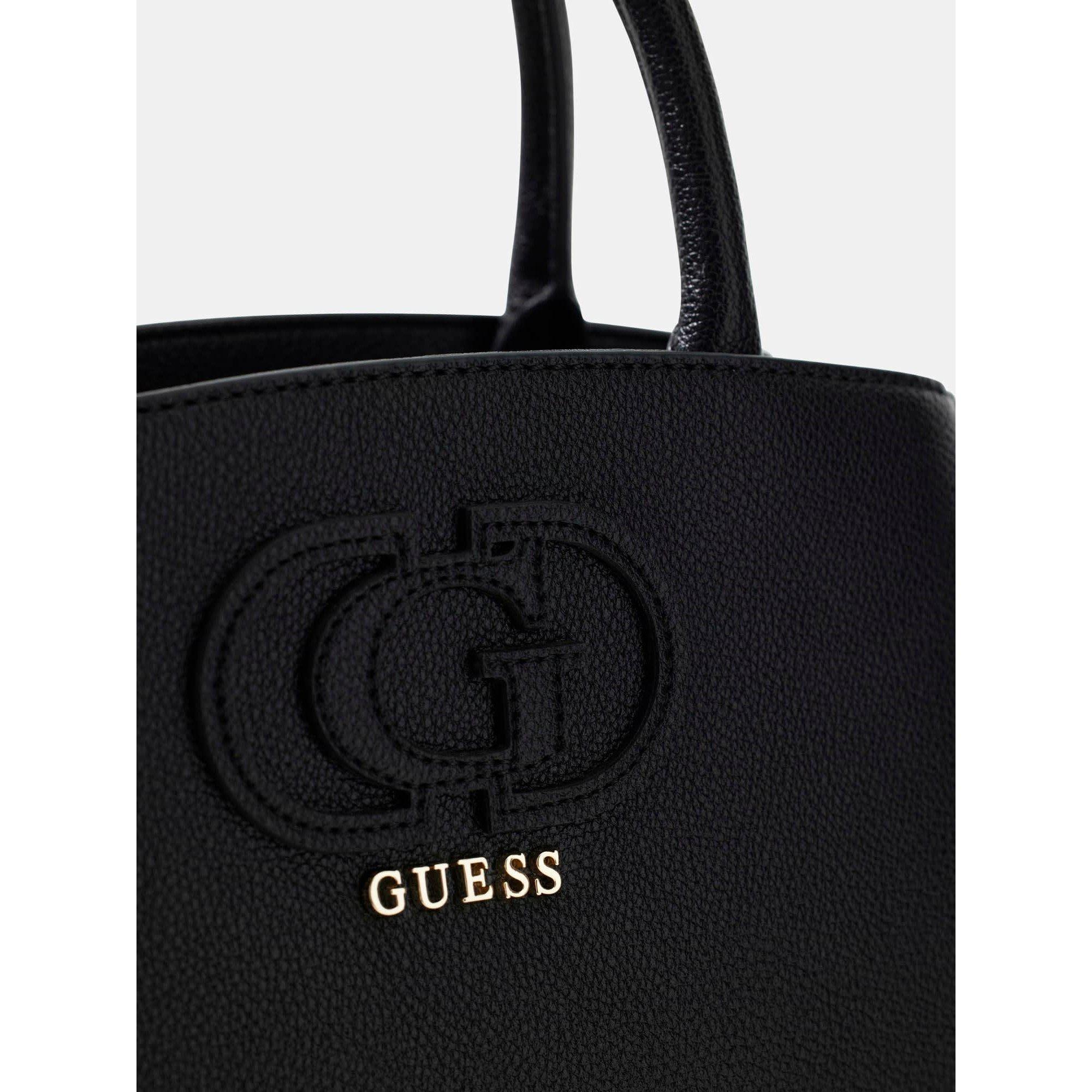 Black - Guess - Women's Isola 3 Comp Satchel Top Handle Bag - 3
