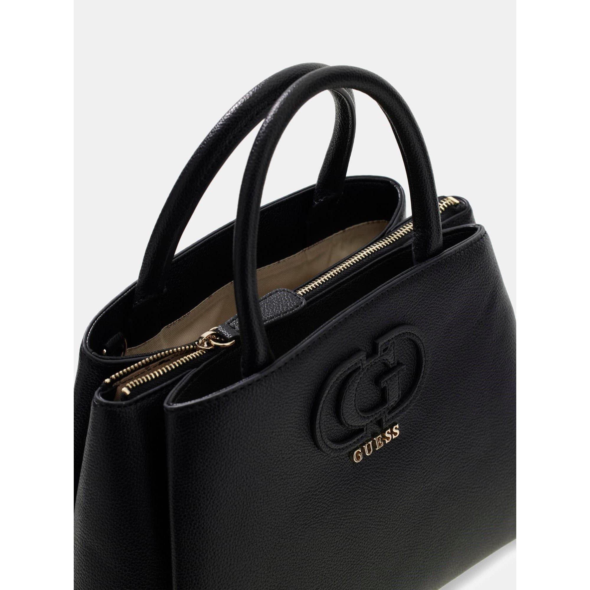Black - Guess - Women's Isola 3 Comp Satchel Top Handle Bag - 4