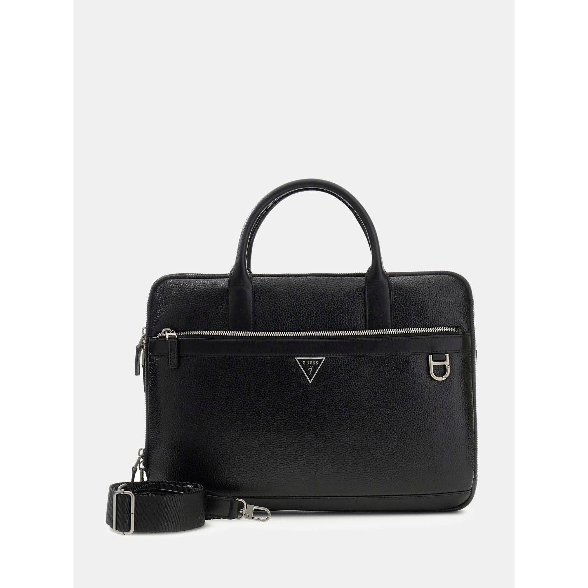 Black - Guess - Men's Monaco Laptop Bag - 1