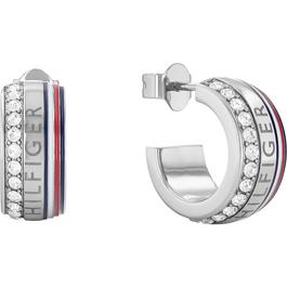 Tommy Hilfiger Ladies Tommy Hilfiger Stripe and Stone Earrings