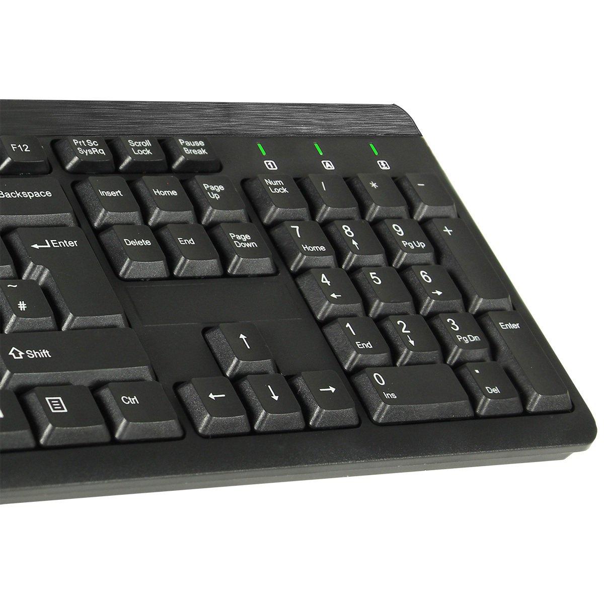 Schwarz - CiT - KBMS-001 USB Keyboard Mouse Combo Black Retail - 2