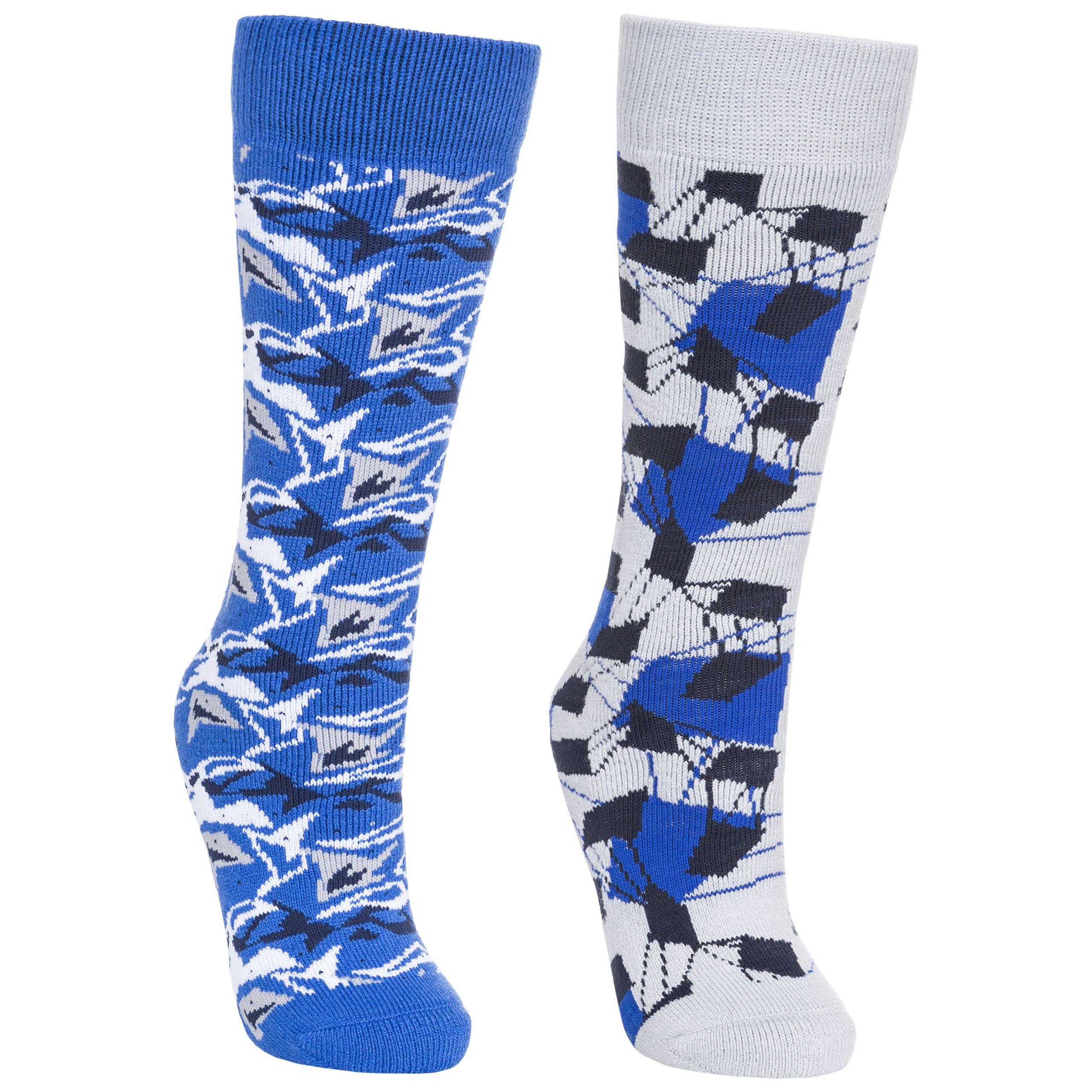 Blue/Platinum - Trespass - Kids' Rockies Ski Socks - 3