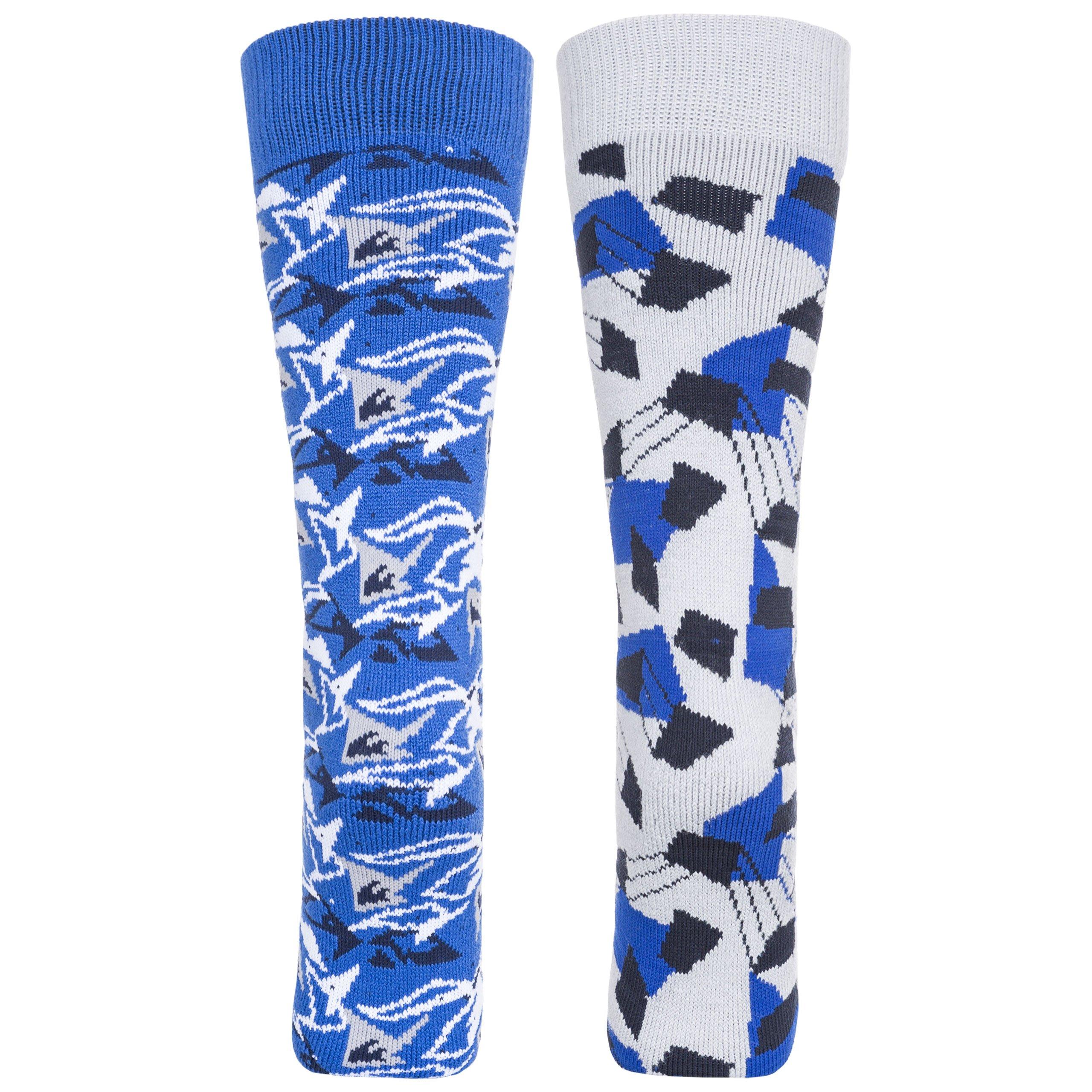 Blue/Platinum - Trespass - Kids' Rockies Ski Socks - 4