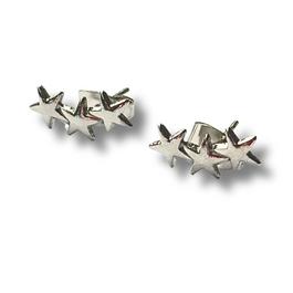 Aye Do Triple Star Silver Stud Earrings 3458-NP