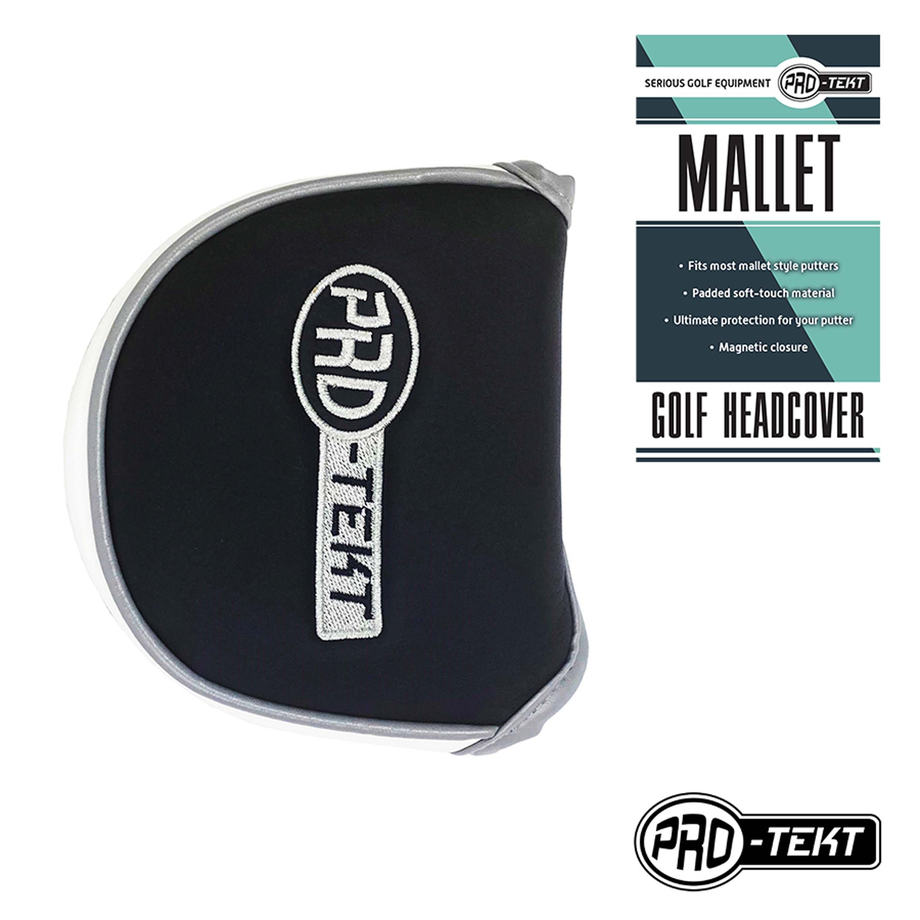 Pro Tekt  Premium Putter Covers - Black/White/Gre - Blade Putt