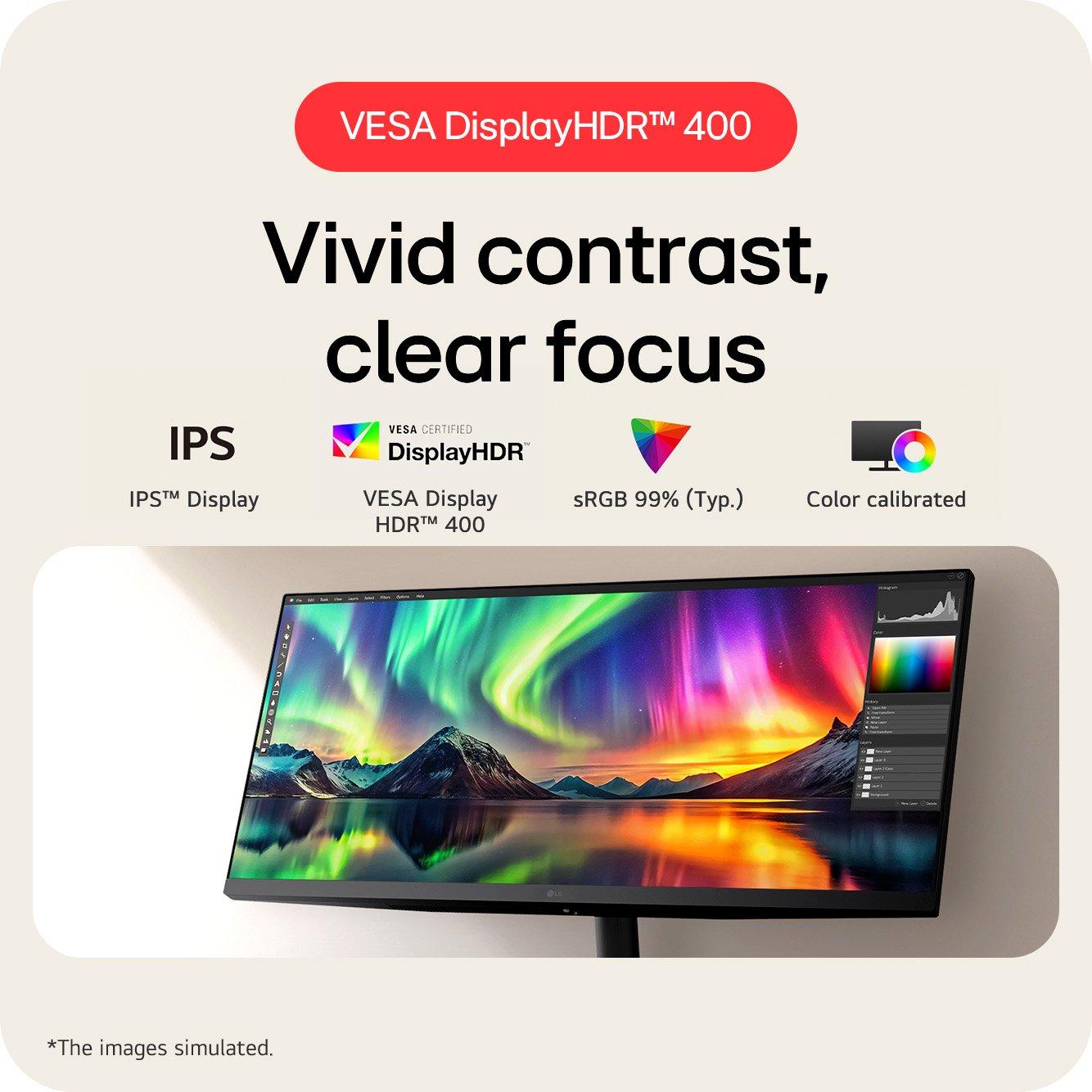 Black - LG - LG 34U511A-B 34 Inch UltraWide 21:9 100Hz IPS Monitor - 13