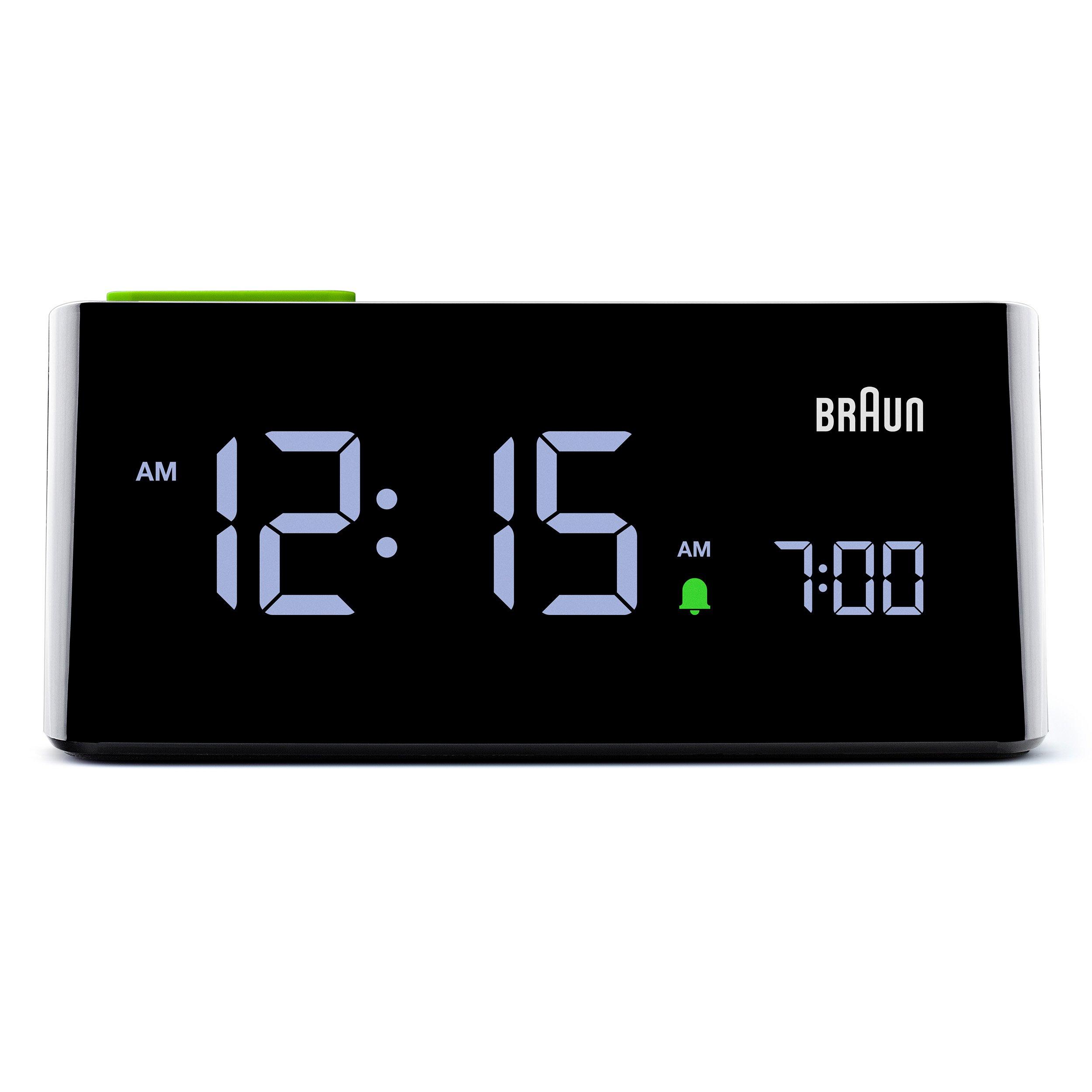 Braun Clocks  Braun Digital Alarm Clock With Va Lcd Display - Black