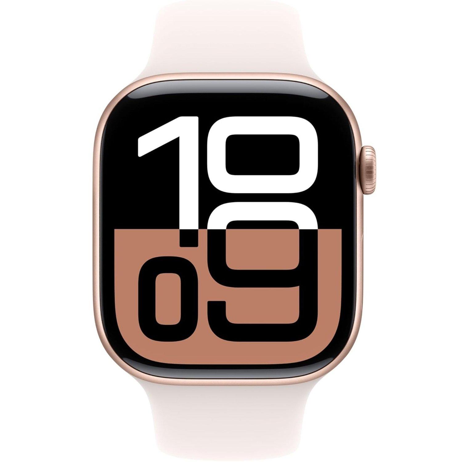 Rose Gold - Apple - Watch Series 10 GPS 46mm Sport Band - 2