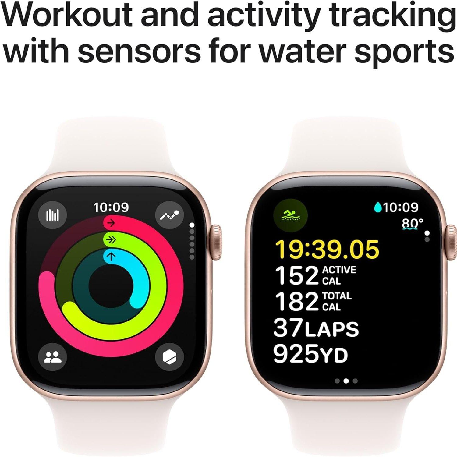 Rose Gold - Apple - Watch Series 10 GPS 46mm Sport Band - 4