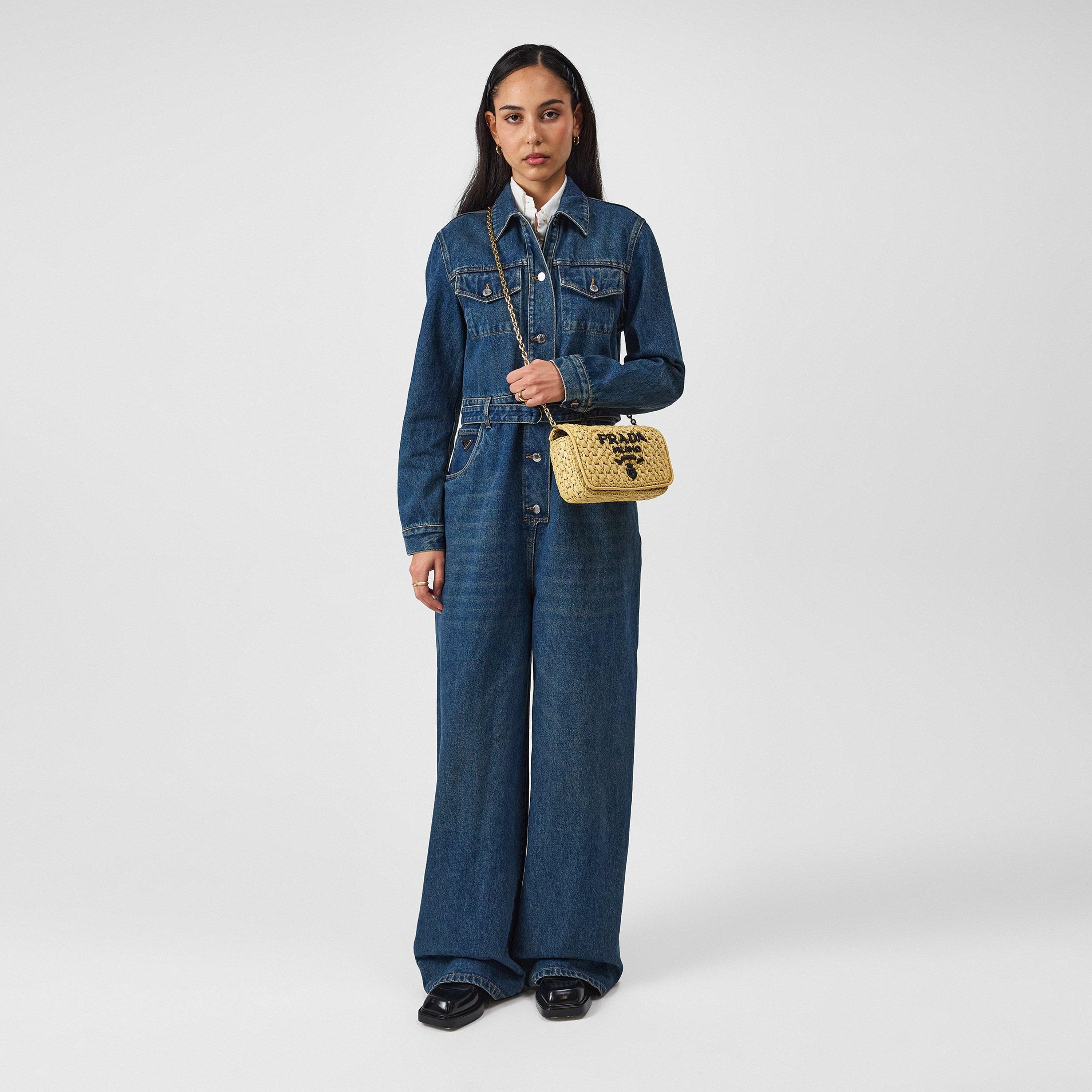 Prada Women'S Crochet Cotton Chain Crossbody Bag | Cruise Fashion