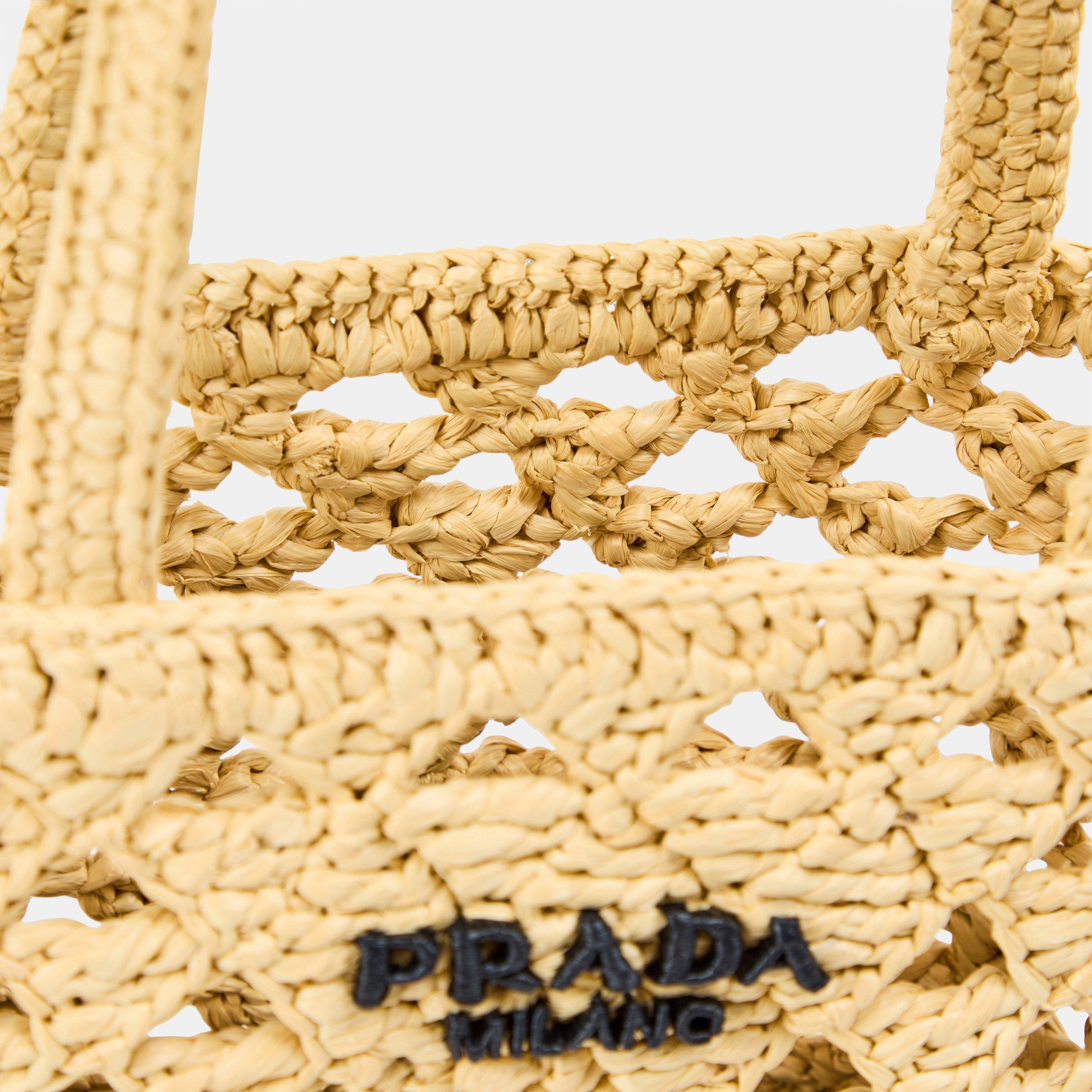 Naturale - Prada - Women's Small Crochet Tote Bags - 5