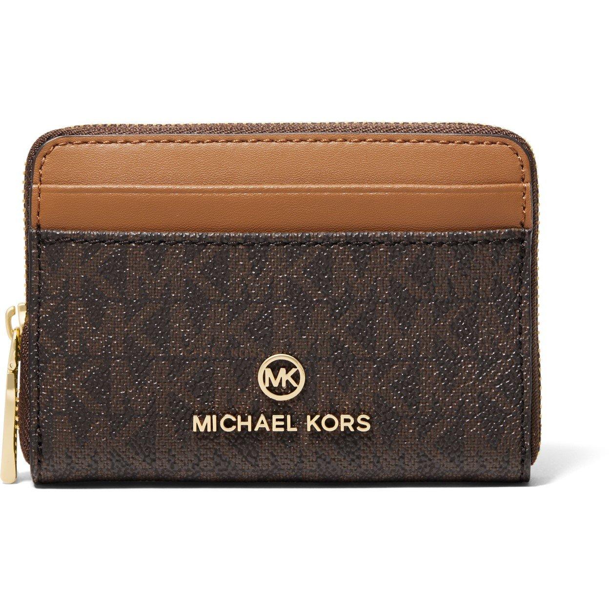 MICHAEL Michael Kors Women's Jet Set Signature Zip Around Purse - Brn/Acorn 252