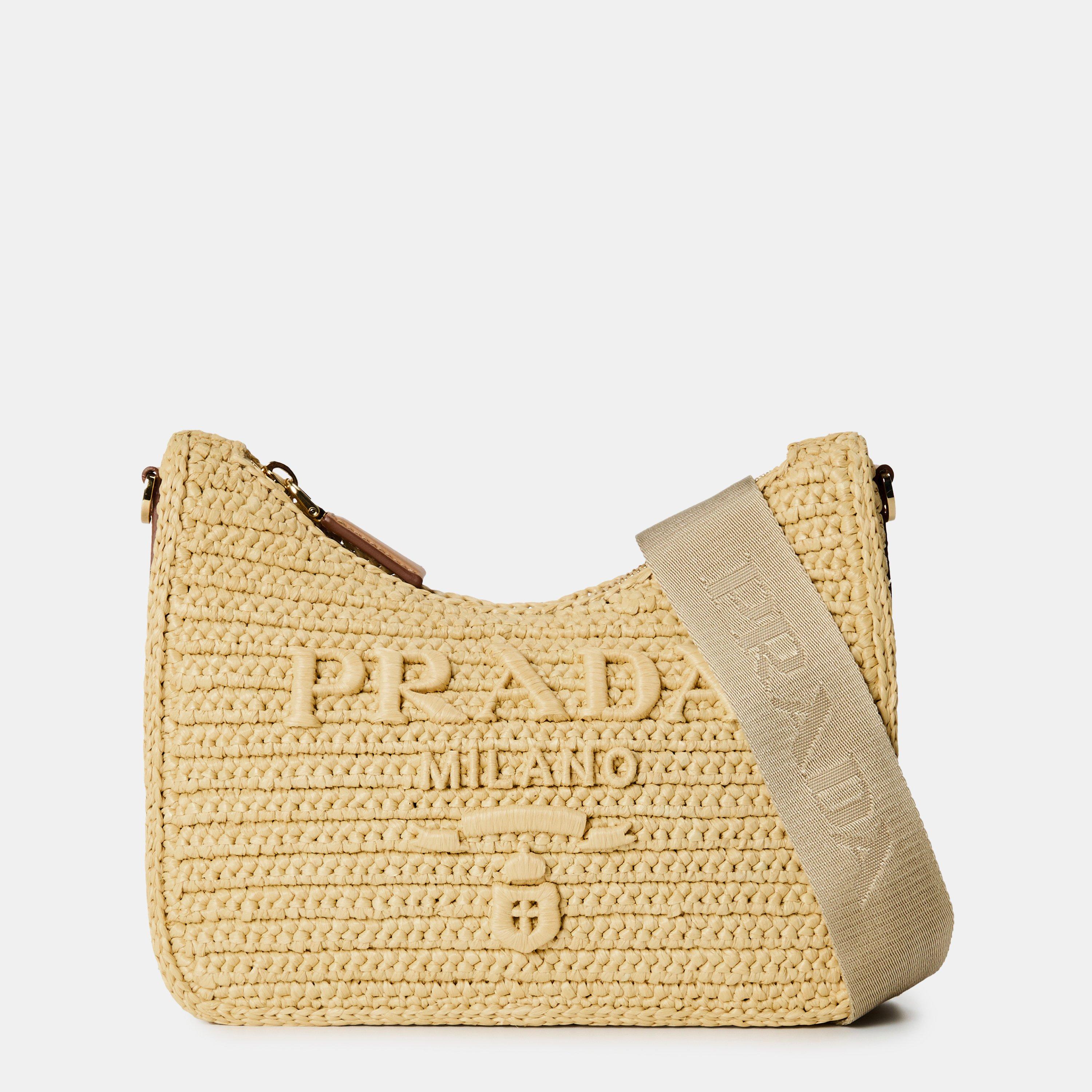 Naturale - Prada - Women's Re Edition Mini Crochet Shoulder Bag - 1
