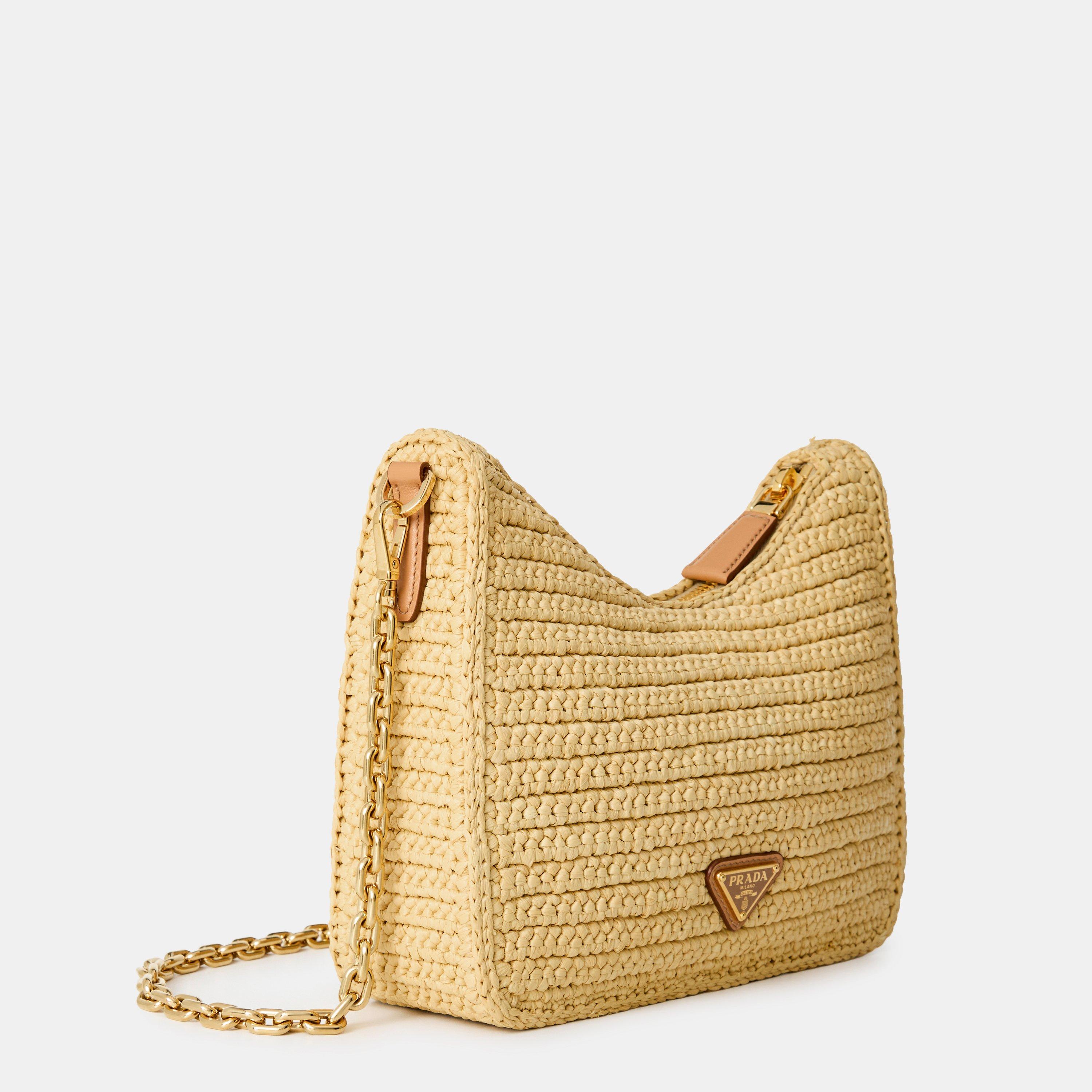 Naturale - Prada - Women's Re Edition Mini Crochet Shoulder Bag - 2