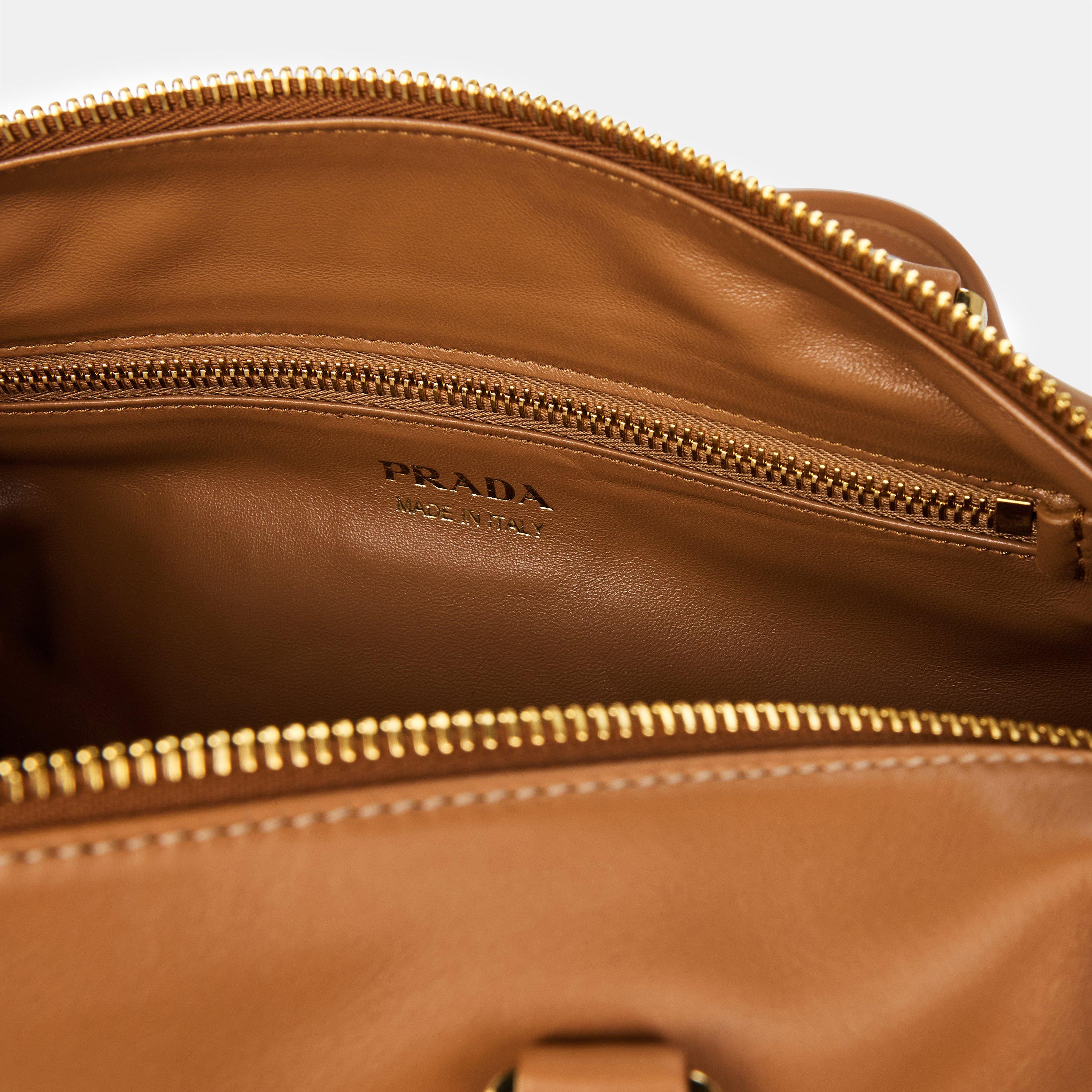 Caramel - Prada - Women'S Logo Leather Medium Shoulder Bag - 4