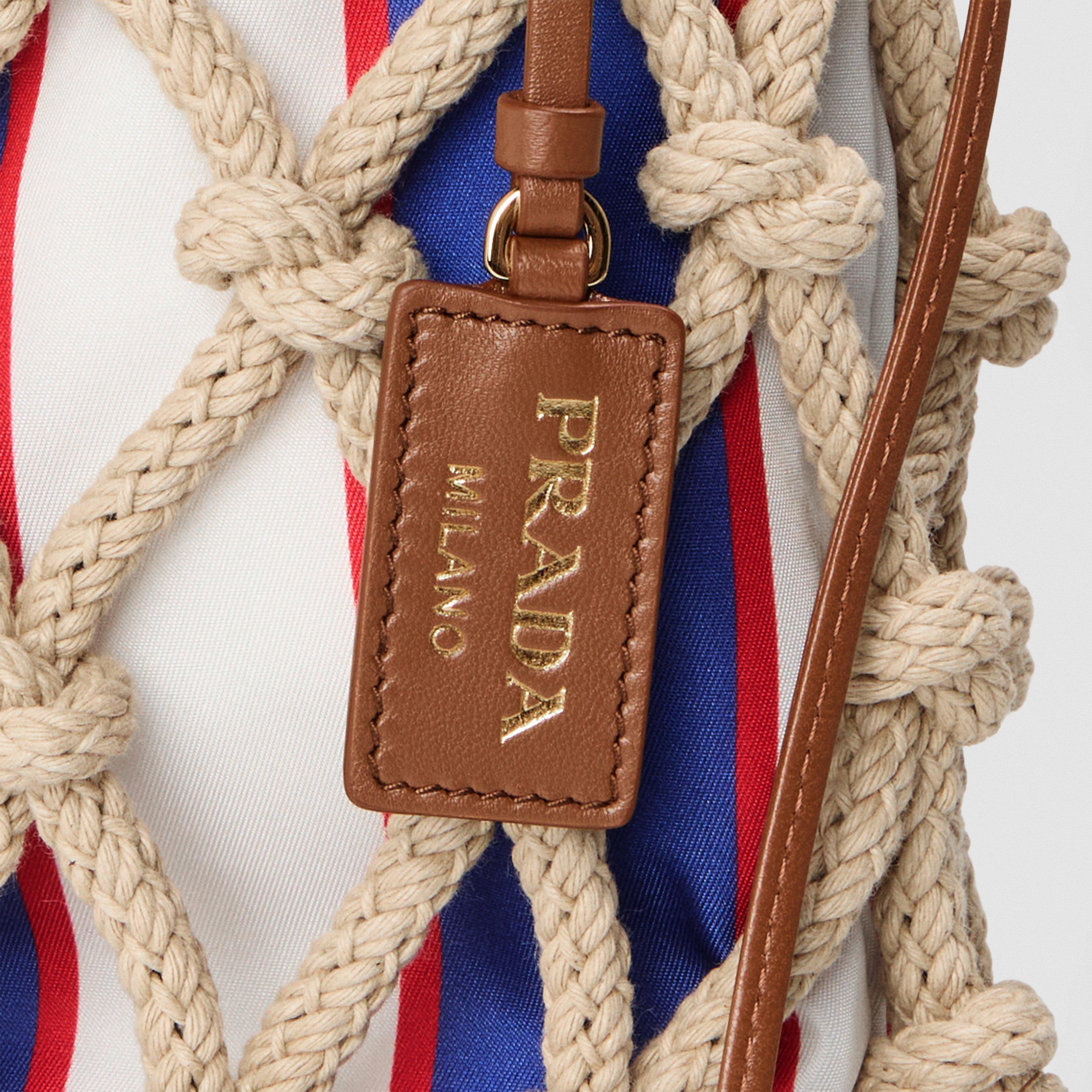 Corda/Royal - Prada - Women's Noue Medium Cotton Macrame Tote Bag - 4