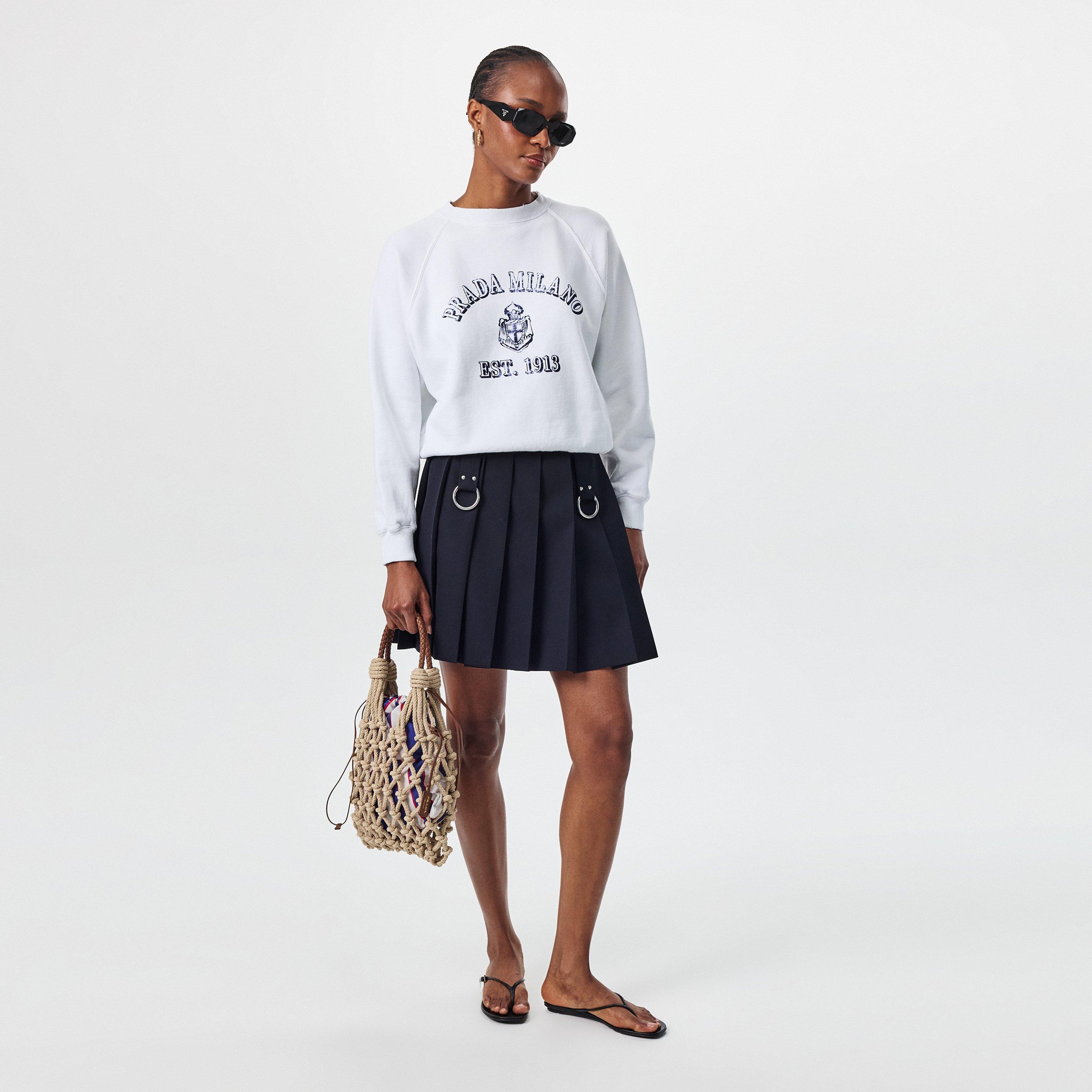 Corda/Royal - Prada - Women's Noue Medium Cotton Macrame Tote Bag - 6