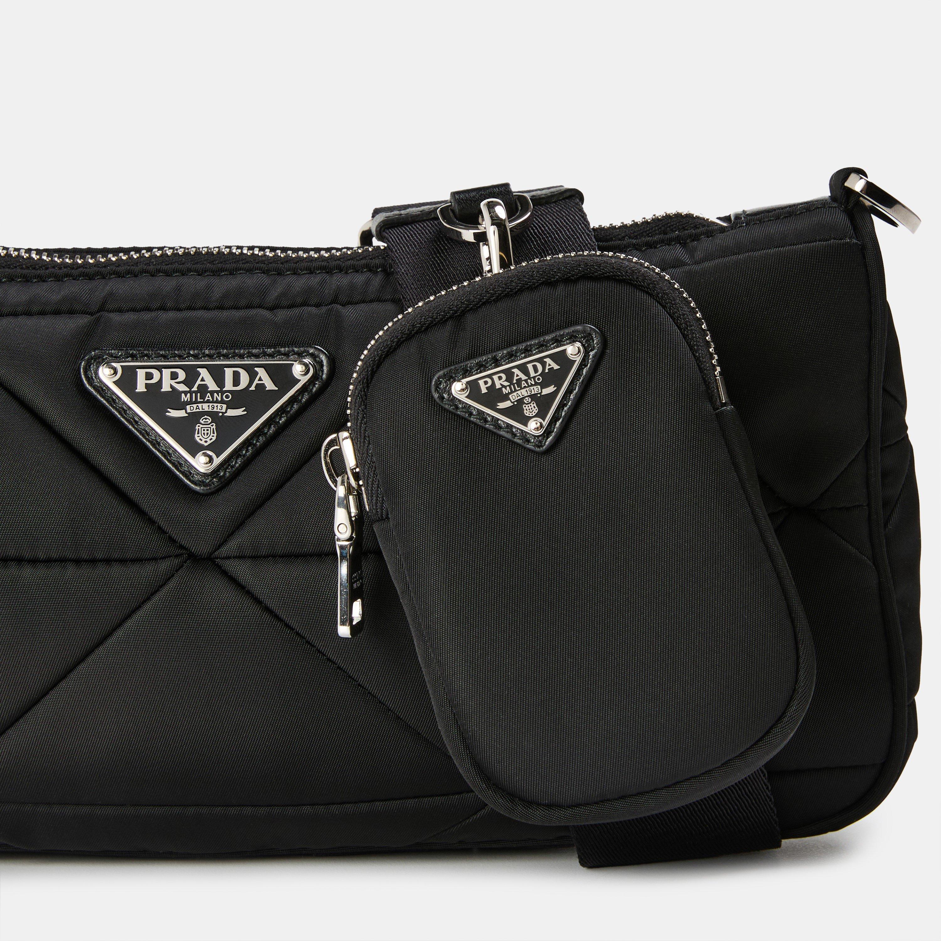 Nero - Prada - Women's Quilted Nylon Shoulder Bag - 4