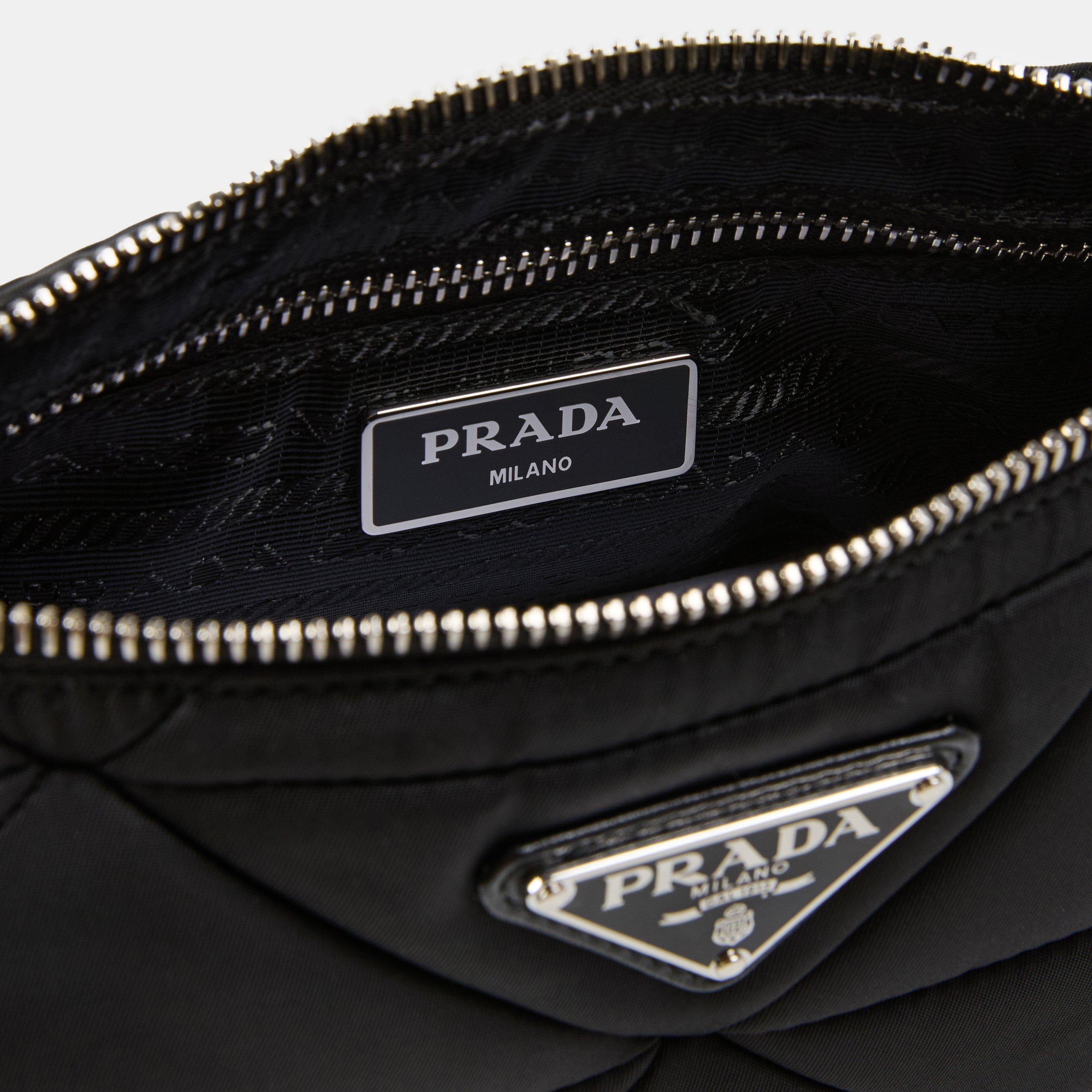 Nero - Prada - Women's Quilted Nylon Shoulder Bag - 5