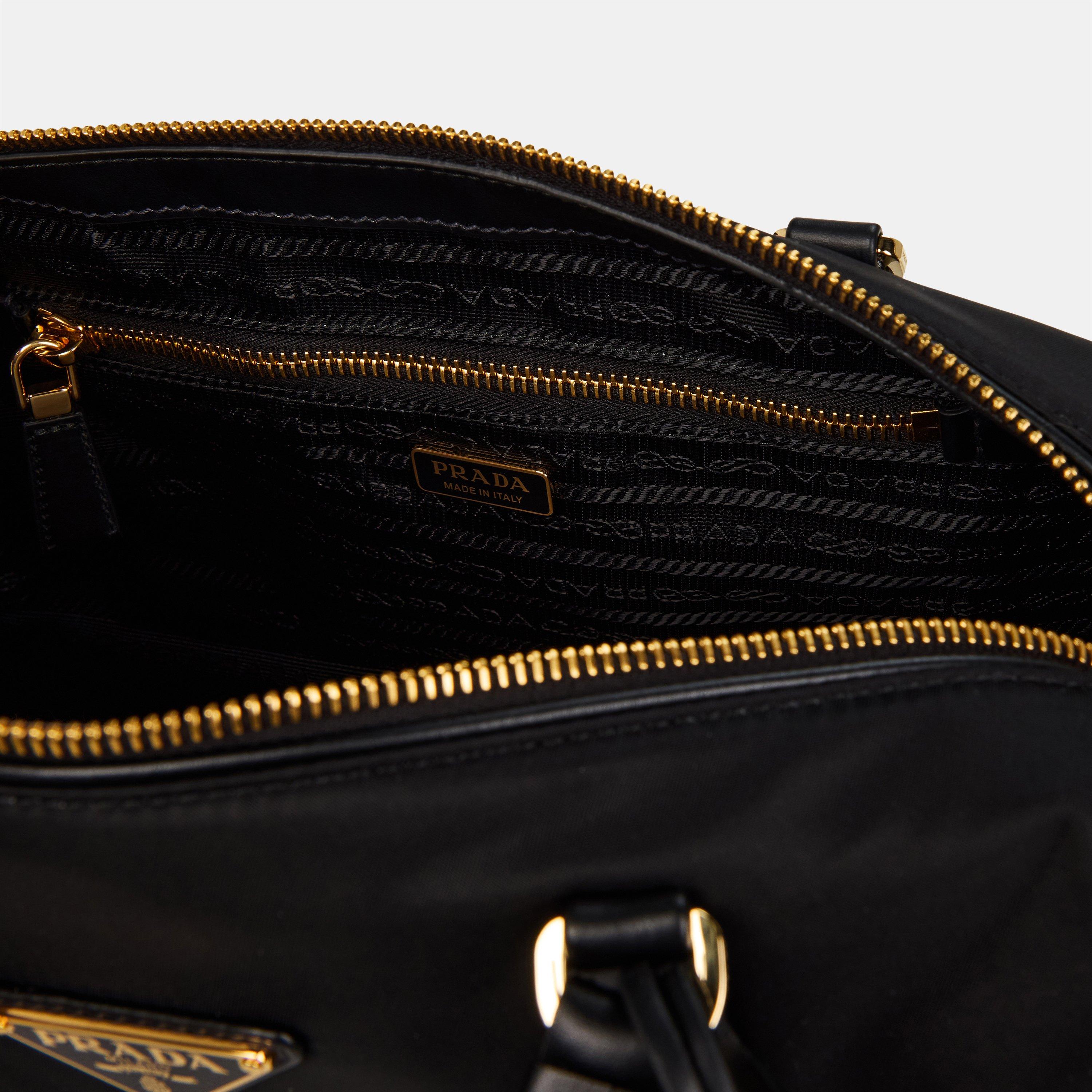 Nero - Prada - Medium Re-Nylon And Leather Tote Bag - 4