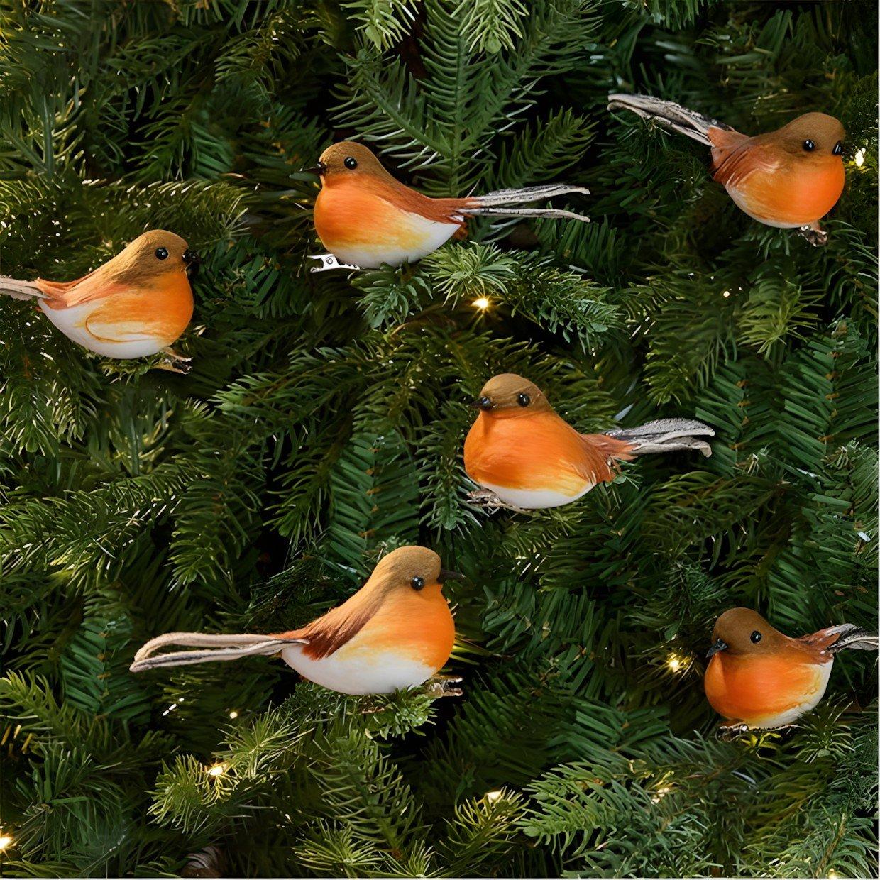 Robin - The Spirit Of Christmas - 6pk Tree Decs 54 Robin One Size - 1