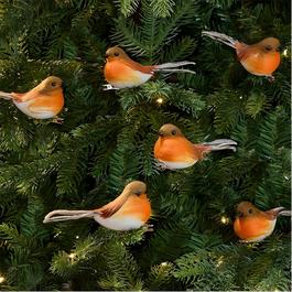 The Spirit Of Christmas 6pk Tree Decs 54 Robin One Size
