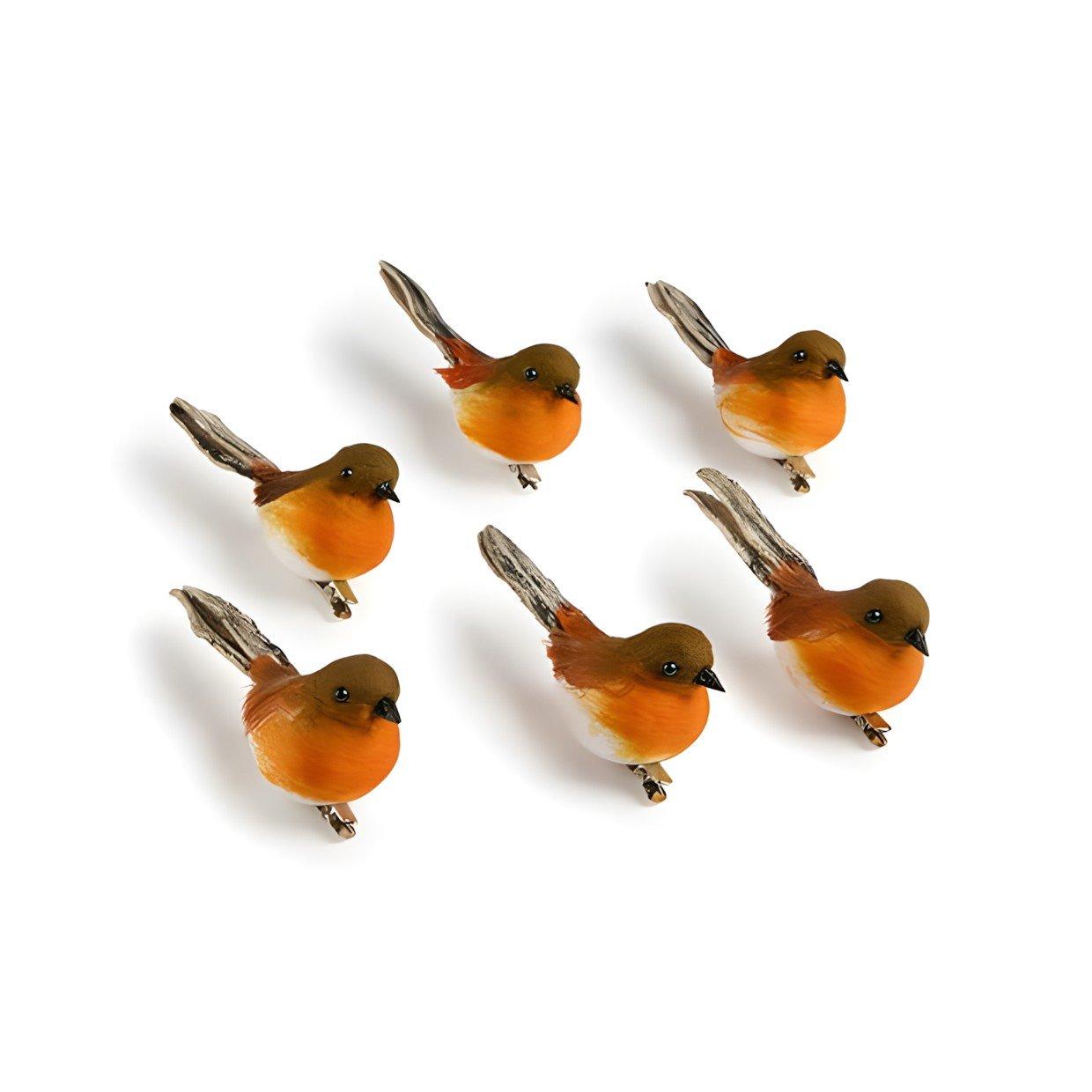 Robin - The Spirit Of Christmas - 6pk Tree Decs 54 Robin One Size - 2