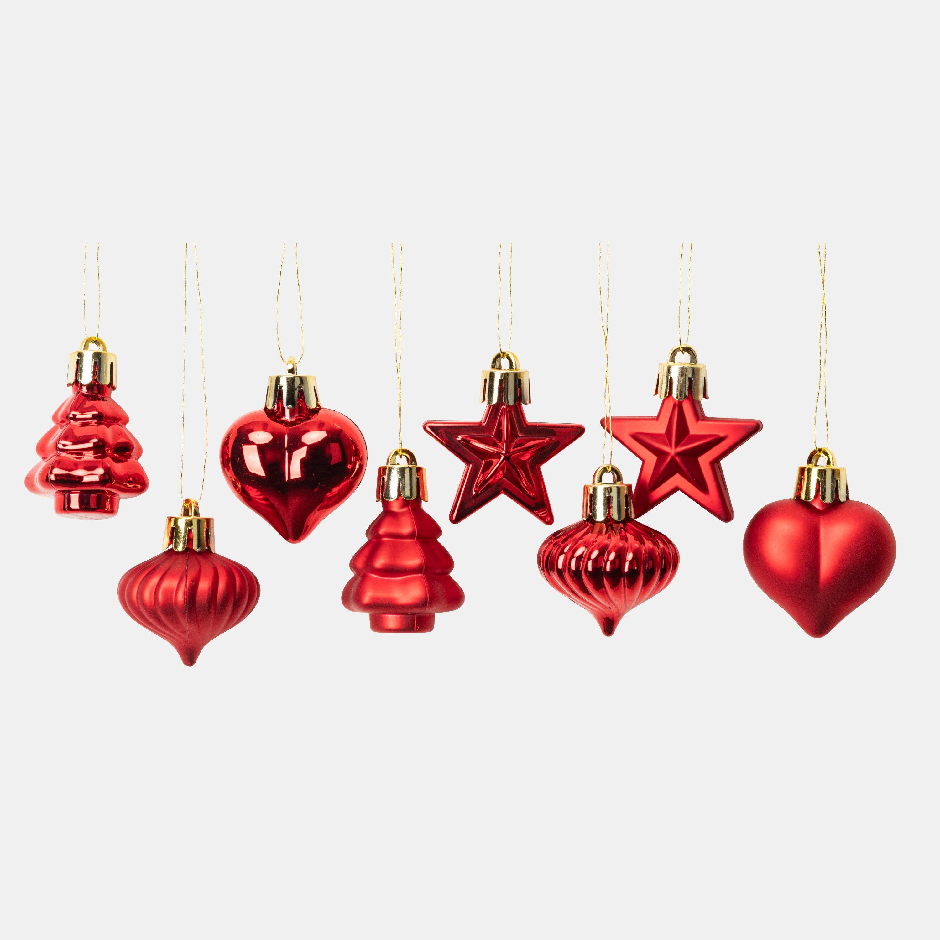 Rød - The Spirit Of Christmas - 20pc Baubles 54 Red One Size - 3