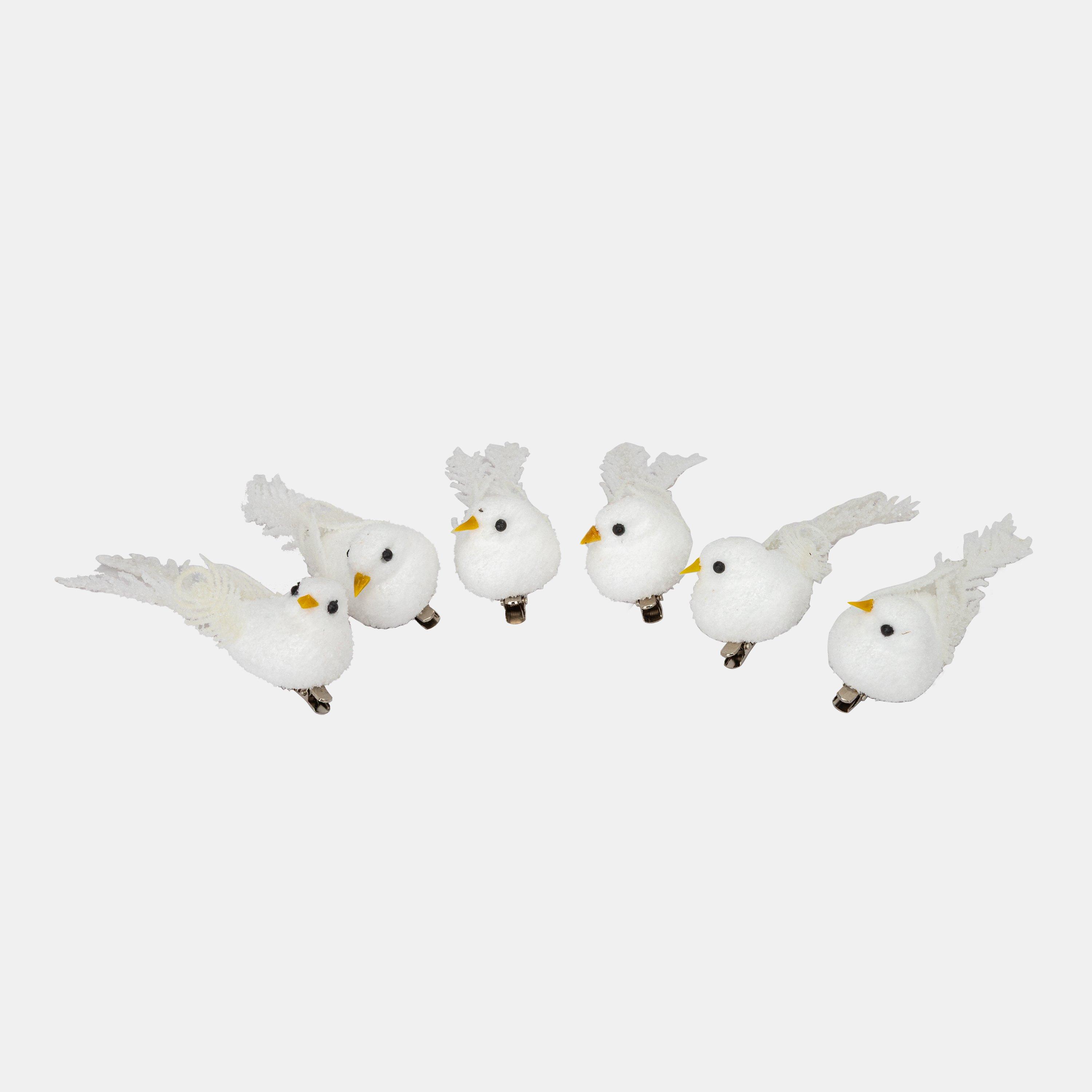 White Birds - The Spirit Of Christmas - 6pk Tree Decs 54 White Birds One Size - 2