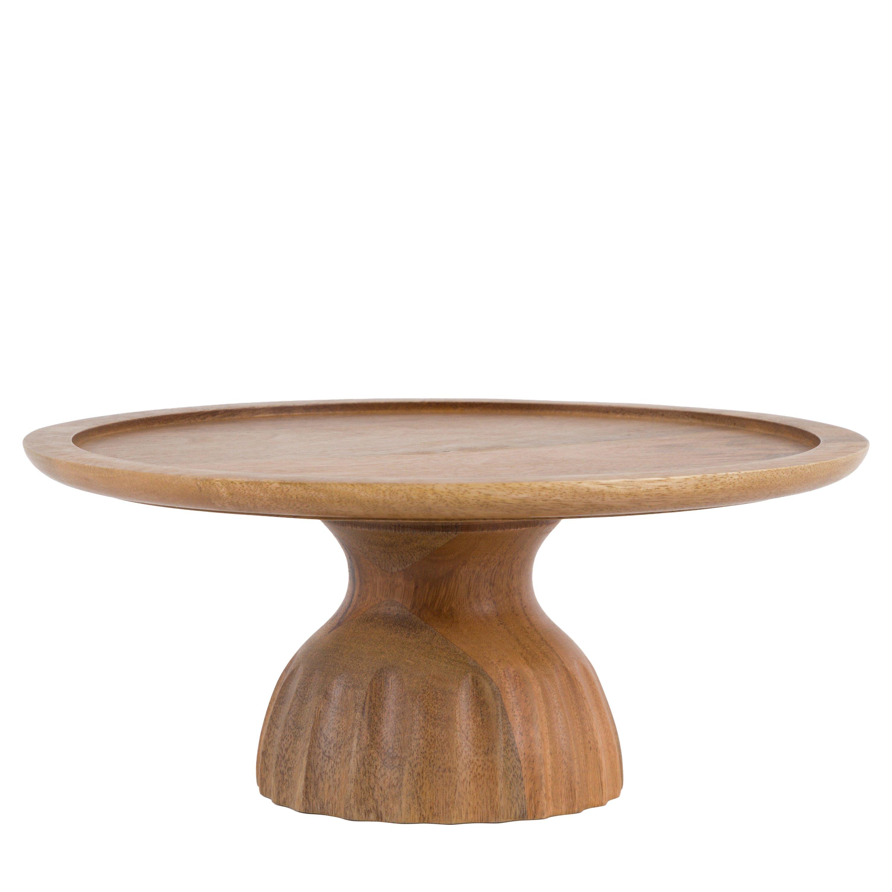 Natural Wood - Gallery - Ridged Mango Wood Cake Stand - 5