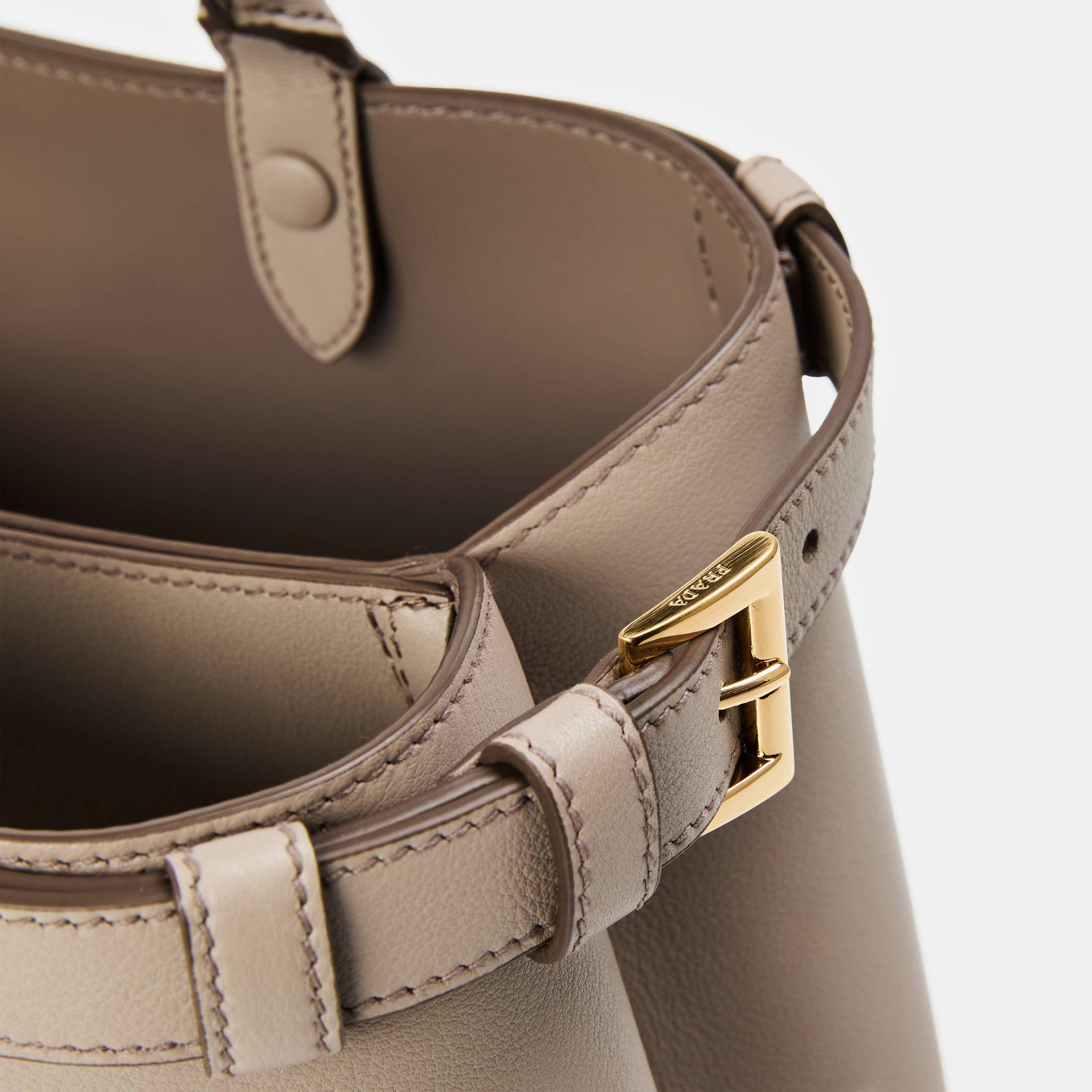 Pomice - Prada - Buckle Medium Leather Handbag - 4