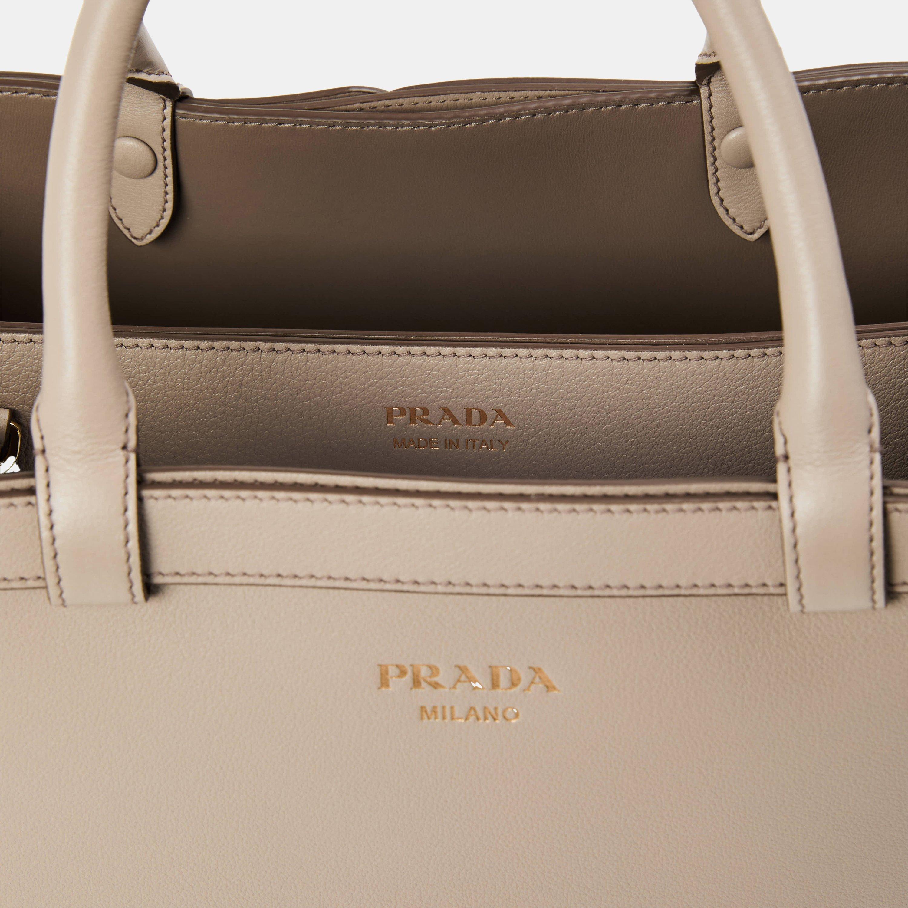 Pomice - Prada - Buckle Medium Leather Handbag - 5