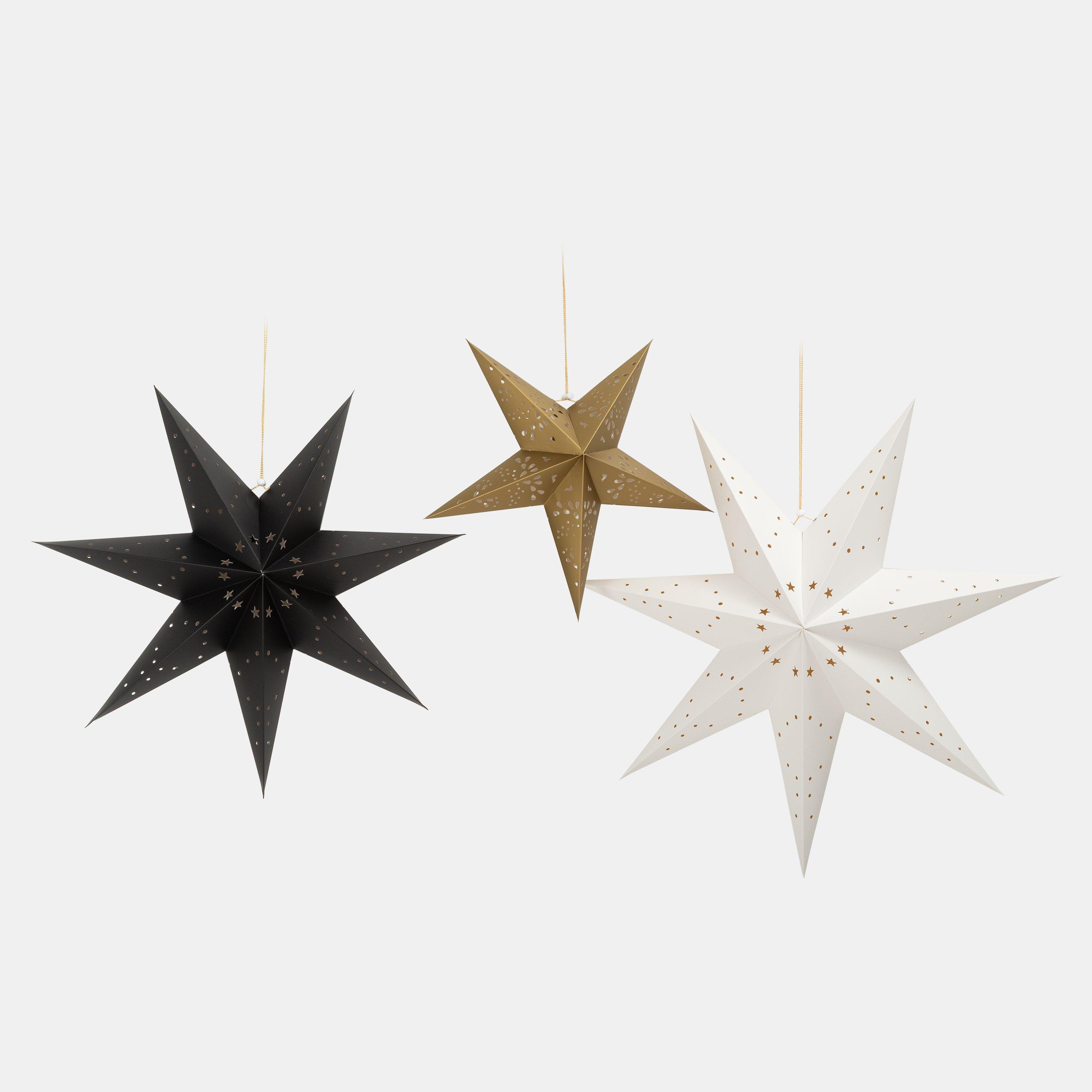 The Spirit Of Christmas 3pk Paper Decs 54 Stars One Size