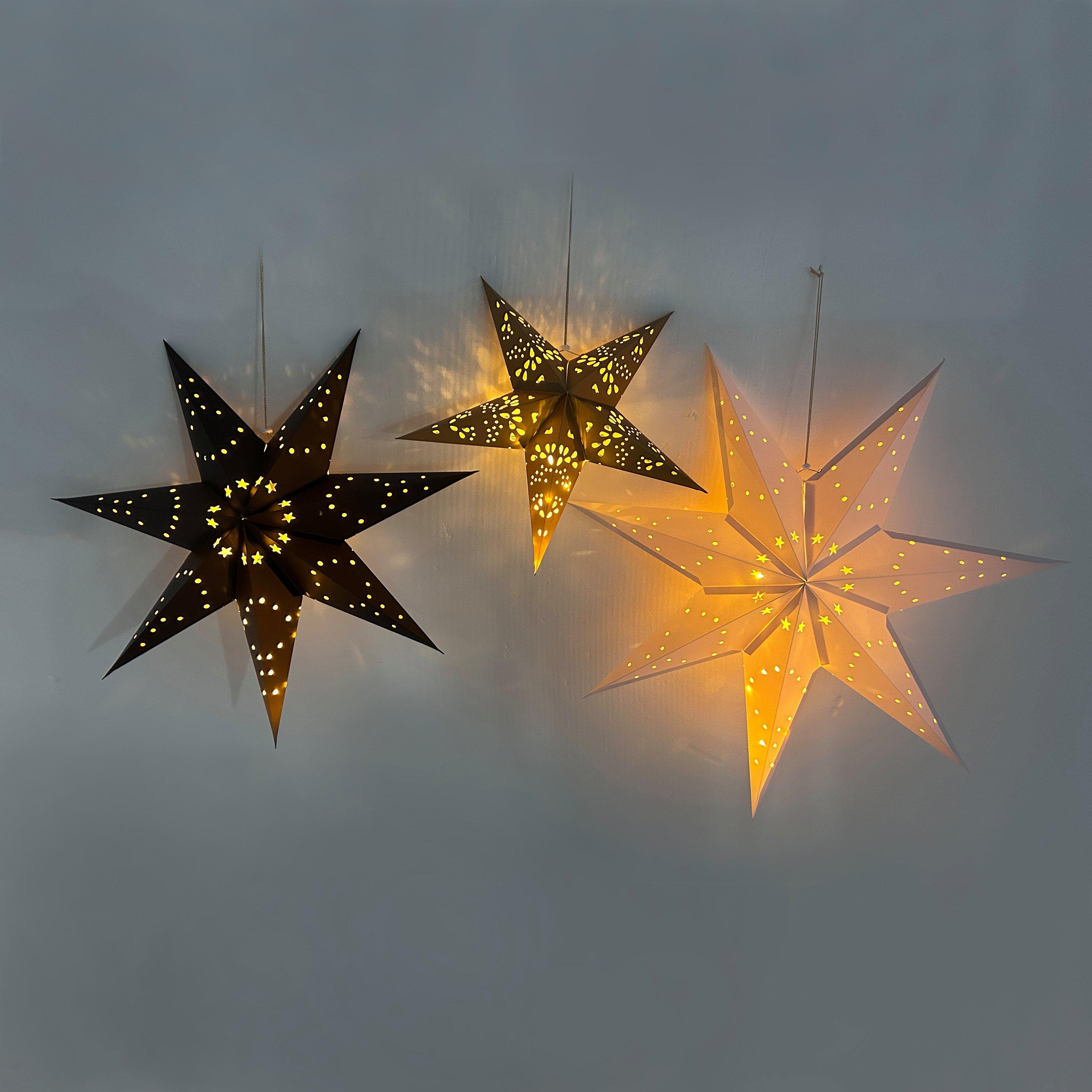 Stars - The Spirit Of Christmas - 3pk Paper Decs 54 Stars One Size - 5